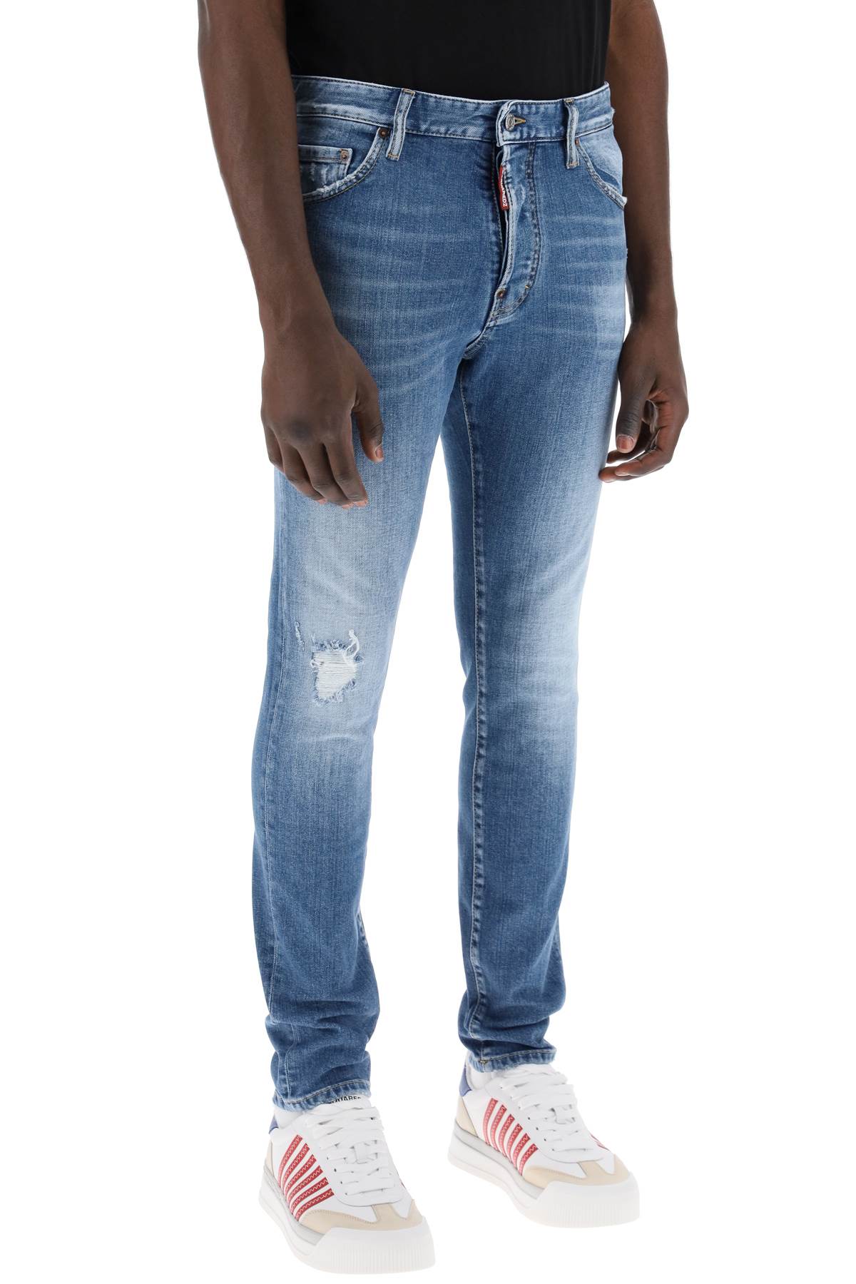 Shop Dsquared2 "medium Preppy Wash Cool Guy Jeans For In Blue