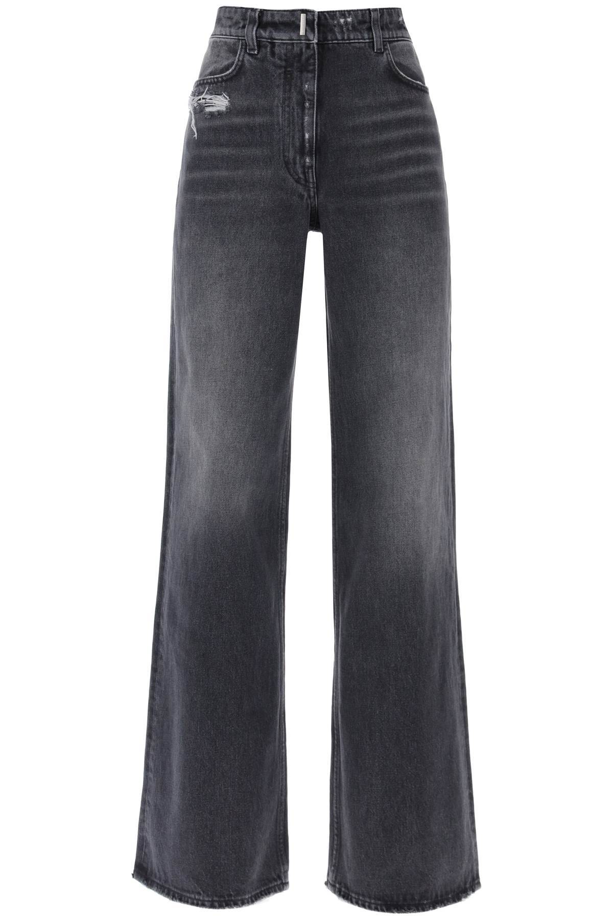Shop Givenchy Baggy Jeans With Wide Leg In Black