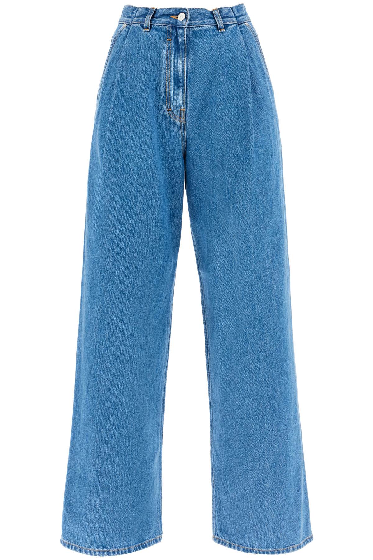 Shop Givenchy Double Pleated Jeans With A In Blue