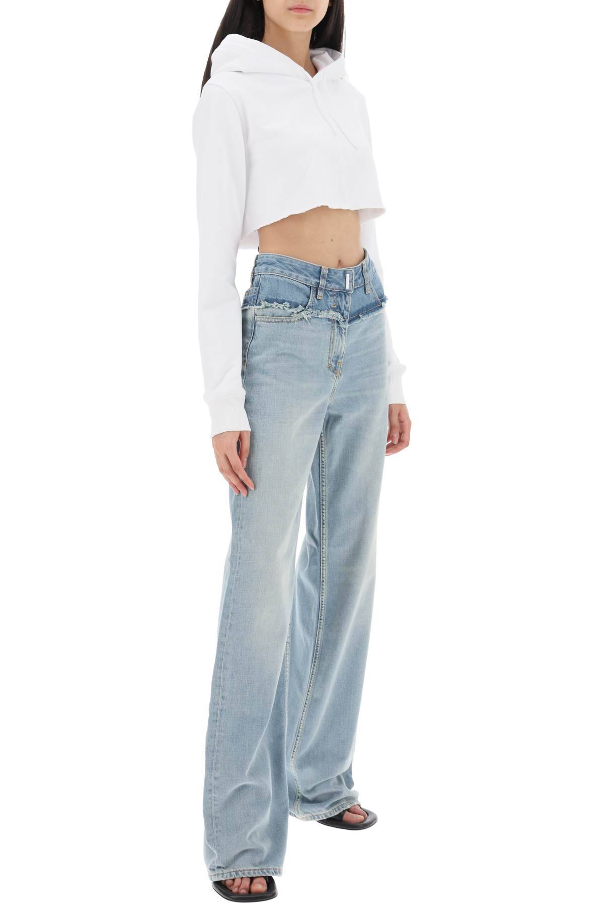 Shop Givenchy Wide Leg Jeans In Blue
