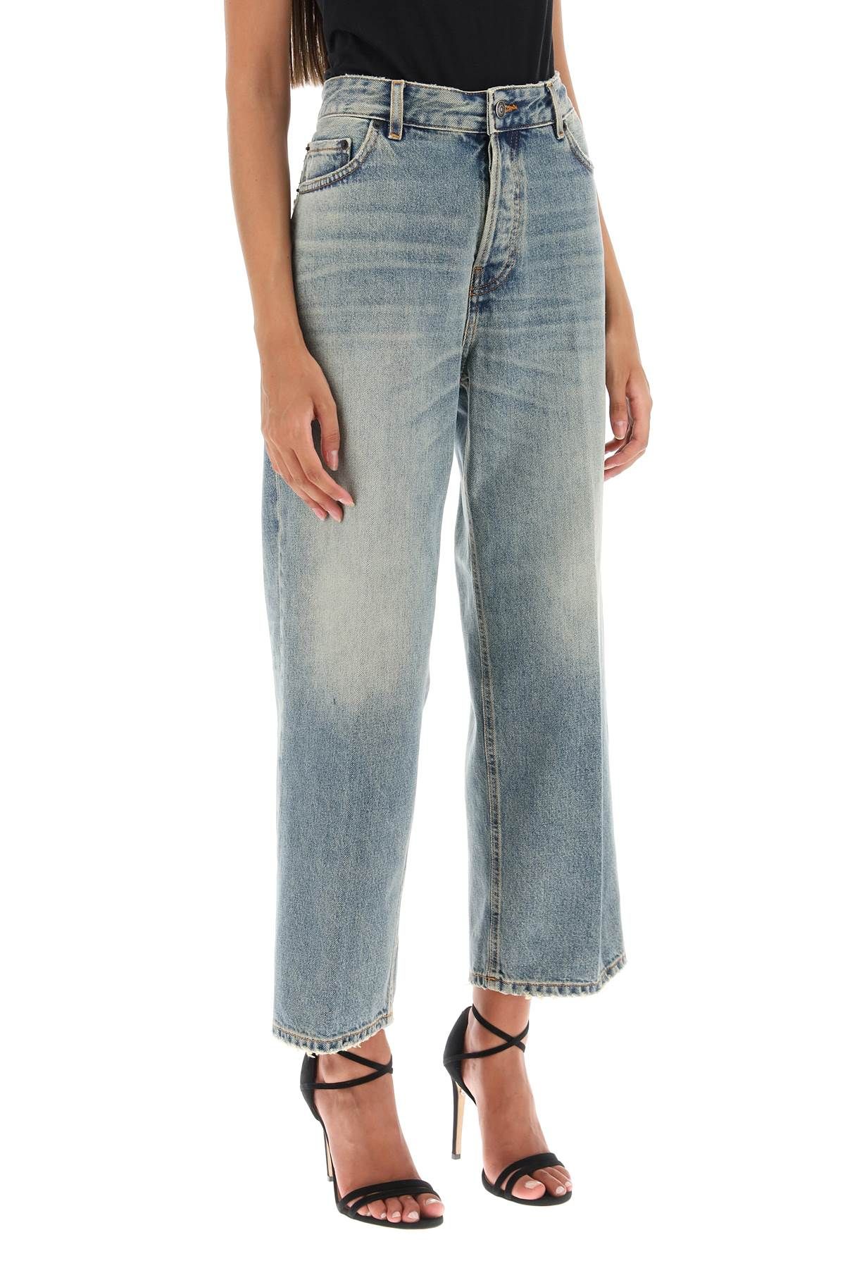 Shop Haikure 'betty' Cropped Jeans With Straight Leg In Light Blue