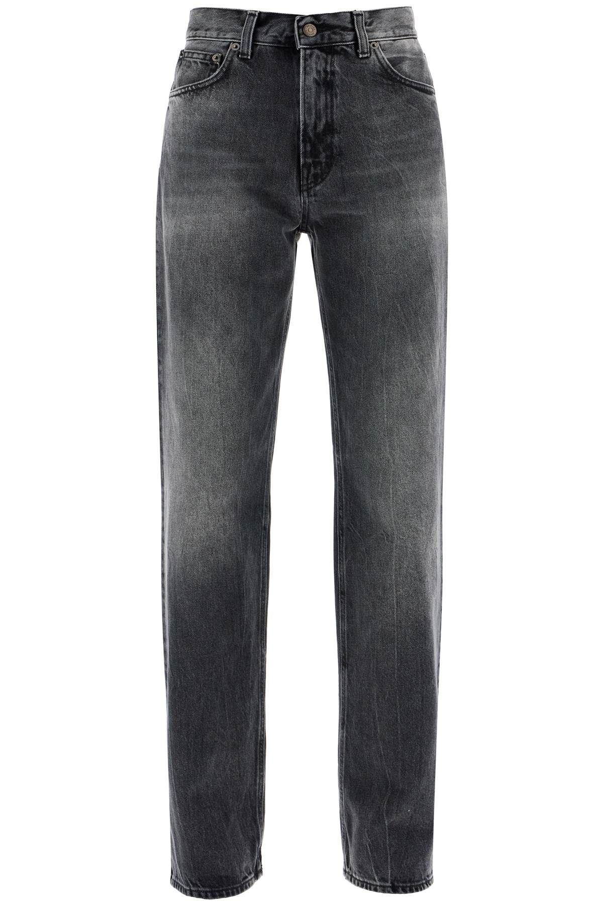 Shop Haikure "korean Straight-cut Jeans In Grey