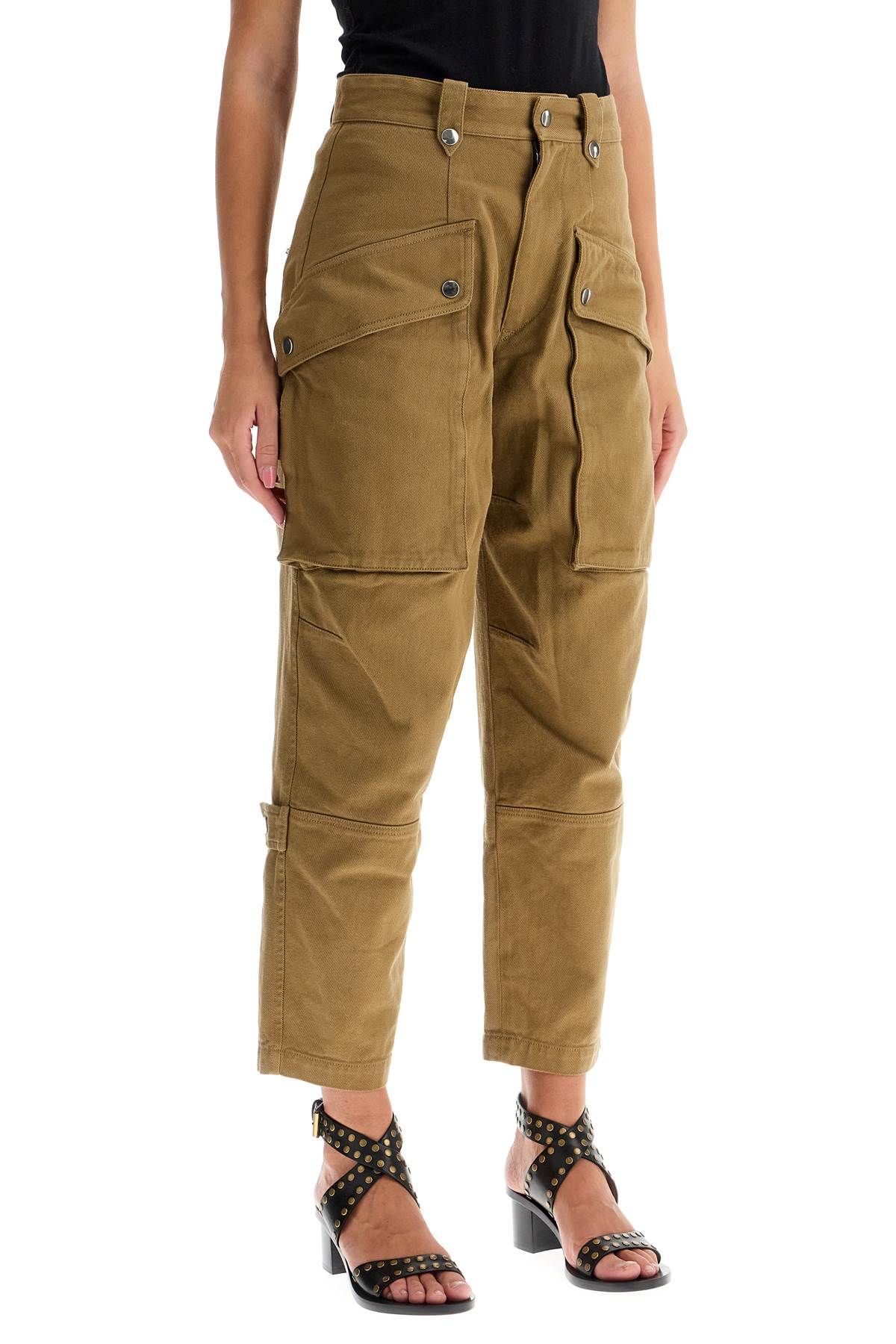 Shop Isabel Marant Étoile Cargo Jannick Jeans In Khaki