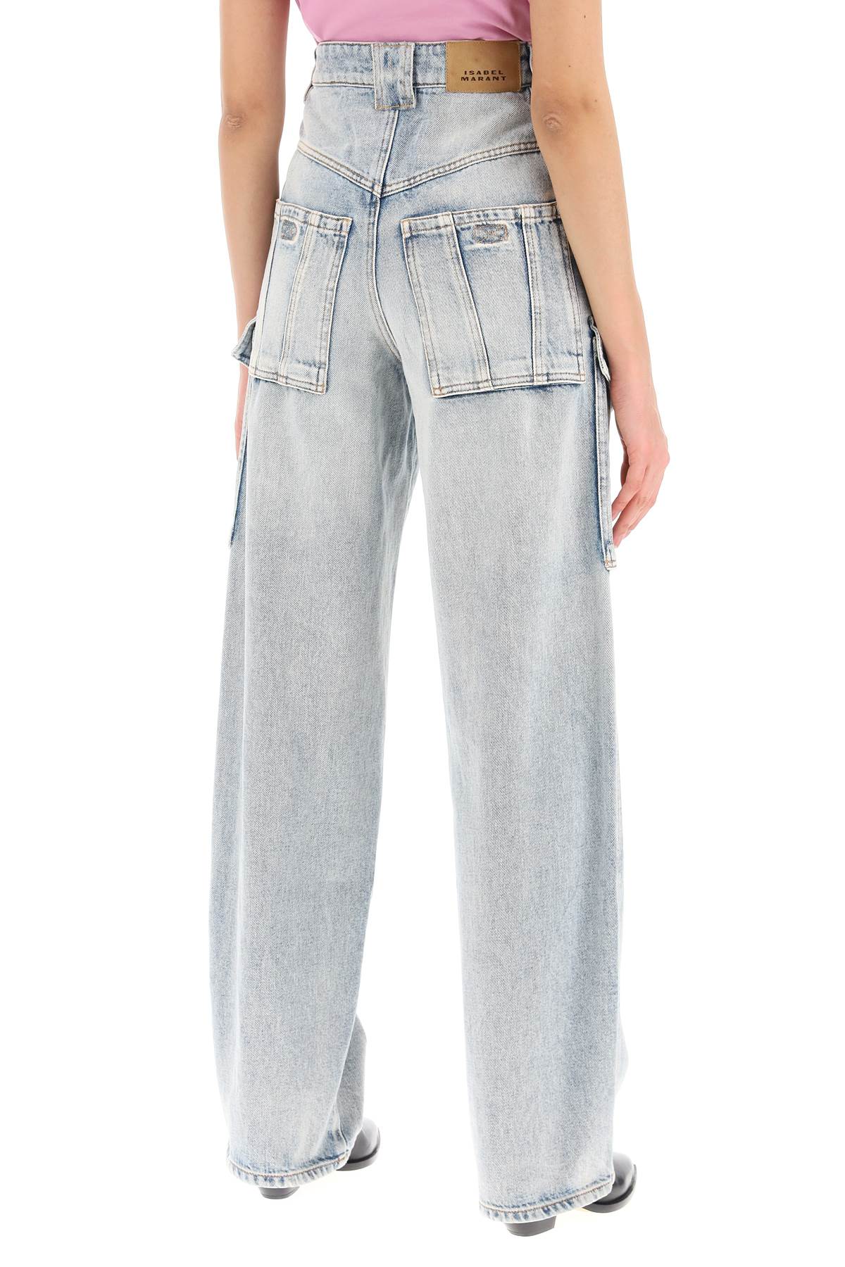 Shop Marant Etoile Cargo Heilani Jeans In Blue