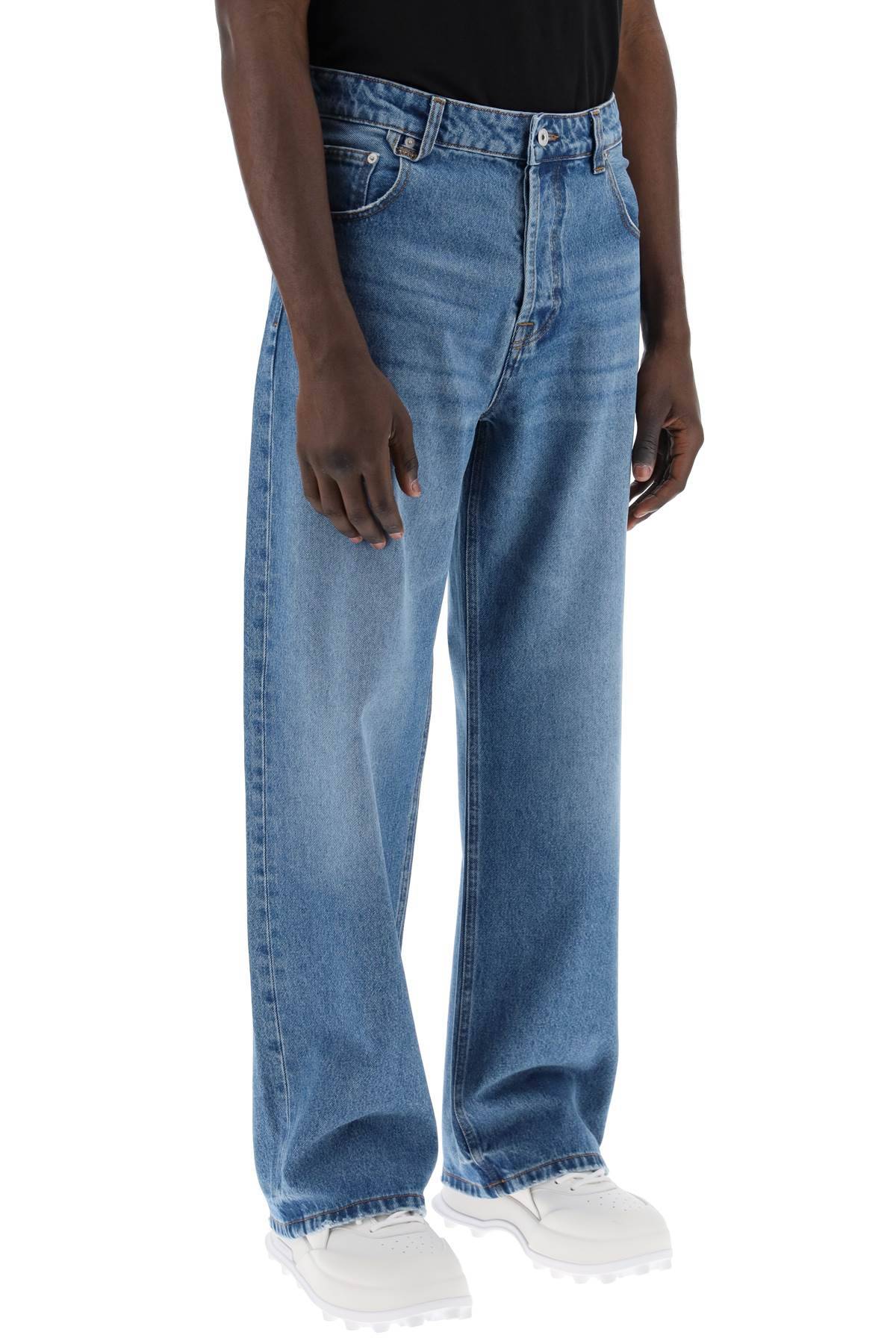 Shop Jacquemus Large Denim Jeans From Nimes In Blue