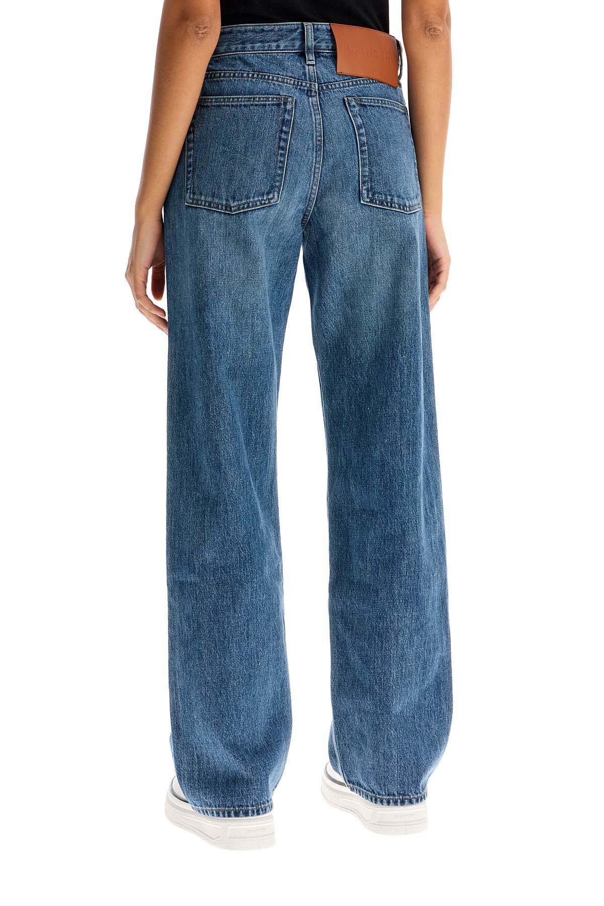 Shop Jil Sander Loose Fit Straight Cut Jeans In Blue