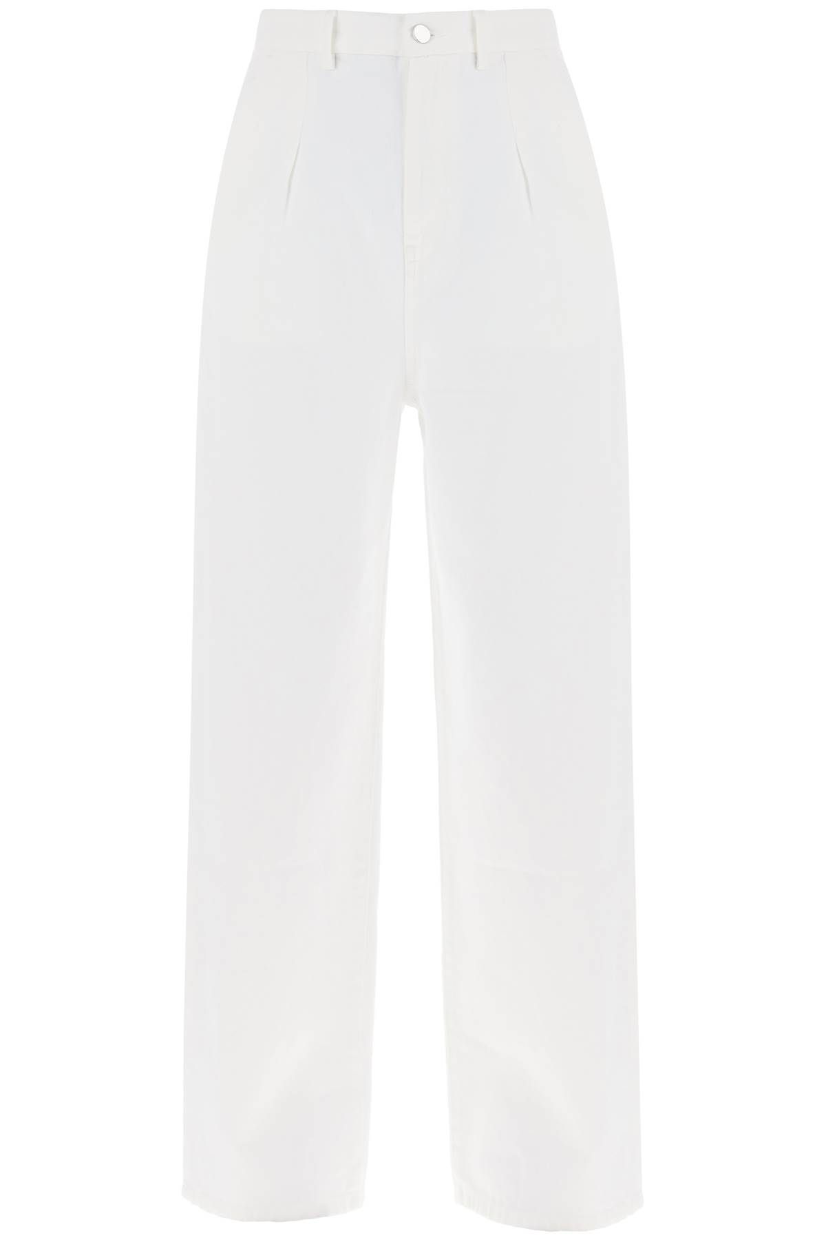 Shop Loulou Studio Attu Oversized Jeans In White