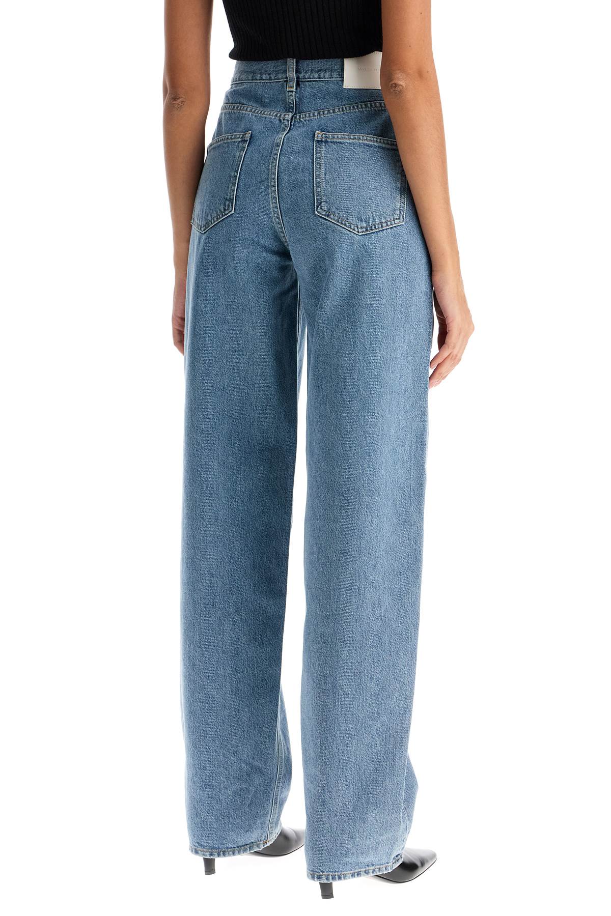 Shop Loulou Studio Organic Cotton Samur Jeans For In Blue