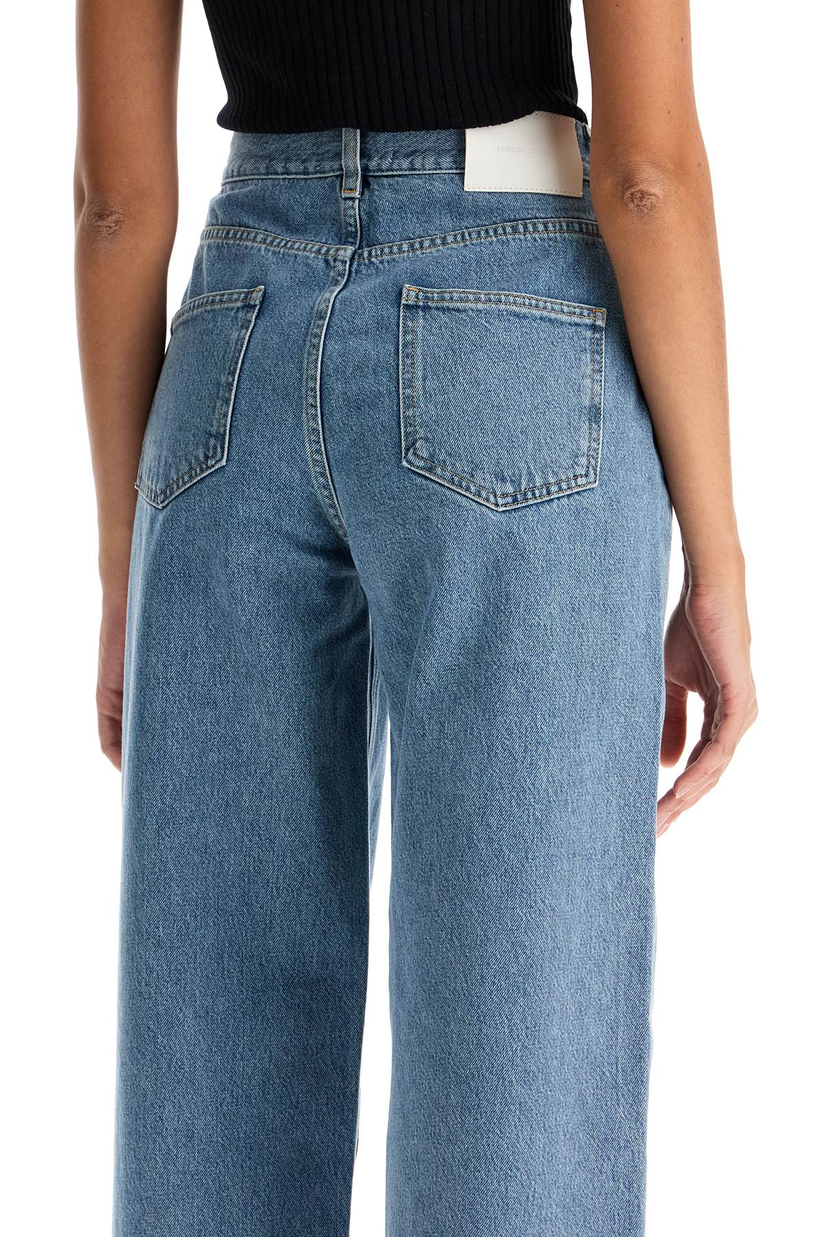 Shop Loulou Studio Organic Cotton Samur Jeans For In Blue