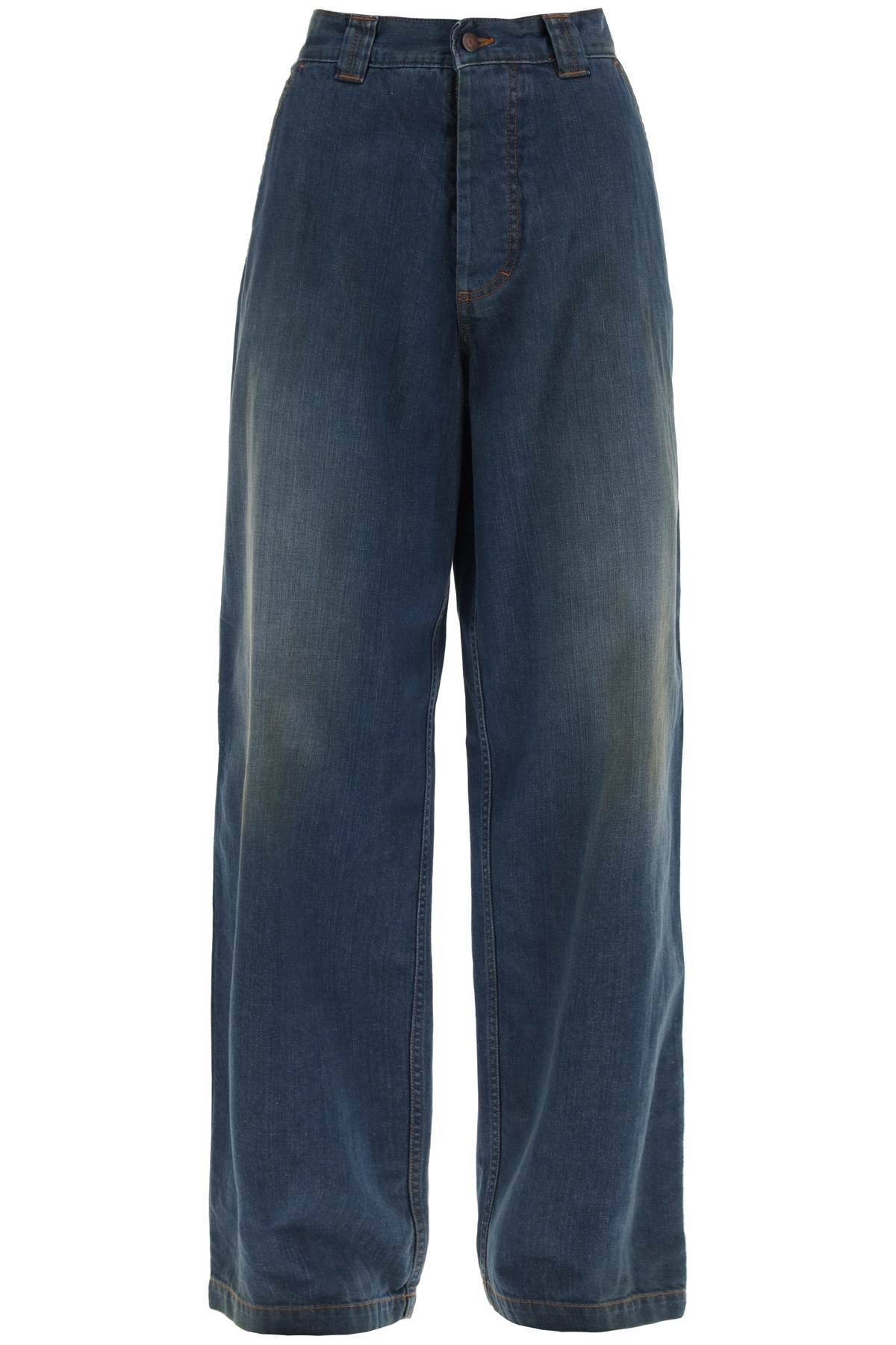 Shop Maison Margiela "american Wash Denim Jeans In Classic In Blue