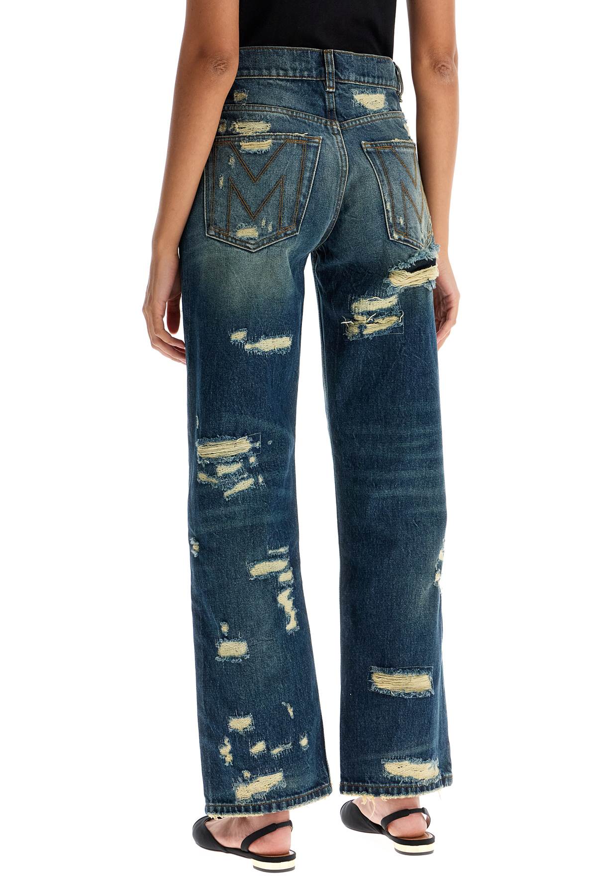 Shop Marc Jacobs Jeans 'the Rip And Repair Straight Jean In Blue