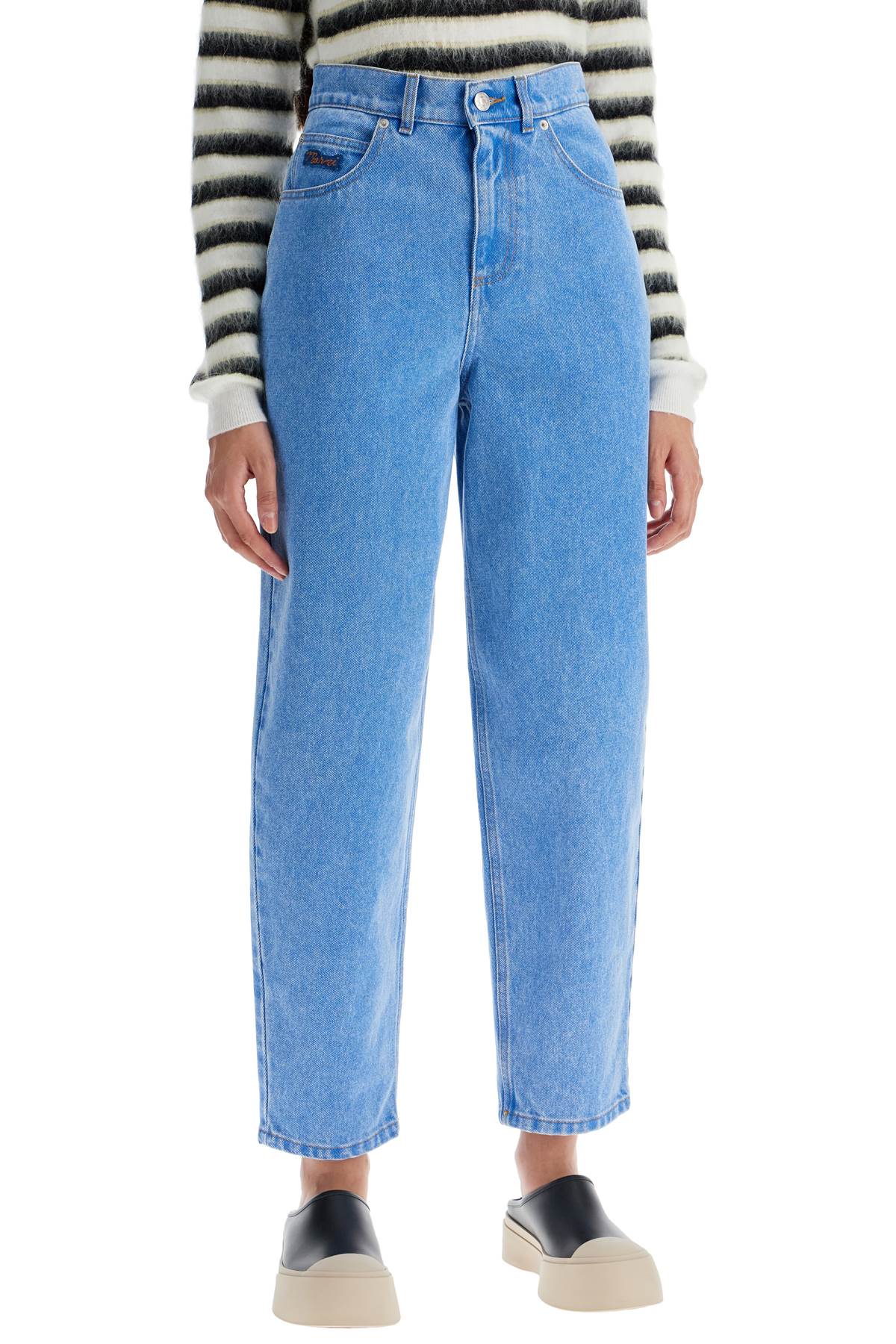 Shop Marni Organic Denim Cropped Jeans In In Blue