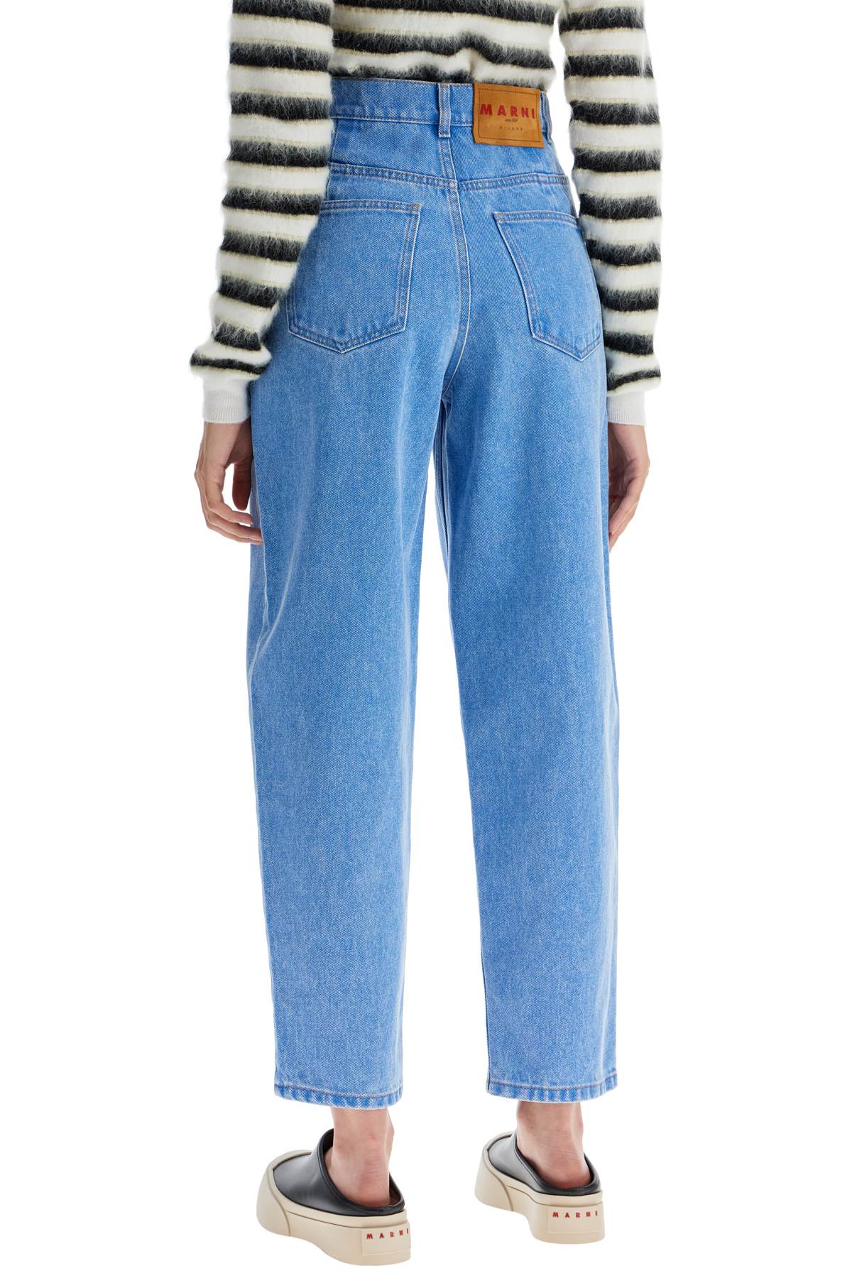 Shop Marni Organic Denim Cropped Jeans In In Blue