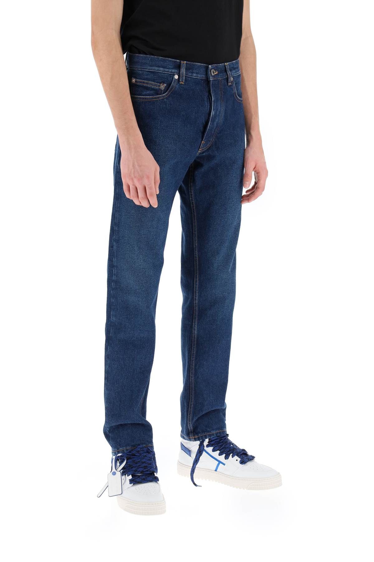 Shop Off-white Regular Jeans With Tapered Cut In Blue