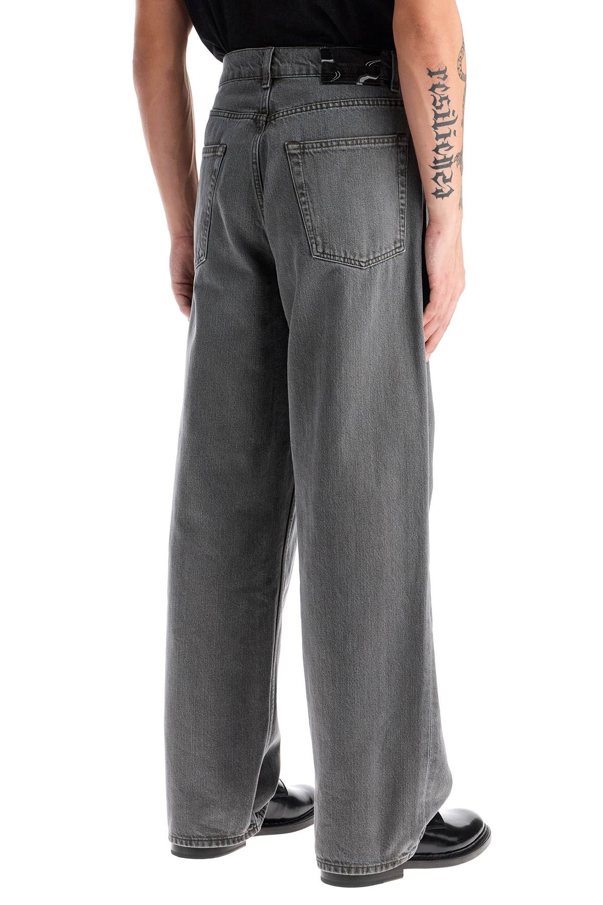 Shop Our Legacy Wide Leg Denim Jeans In Grey