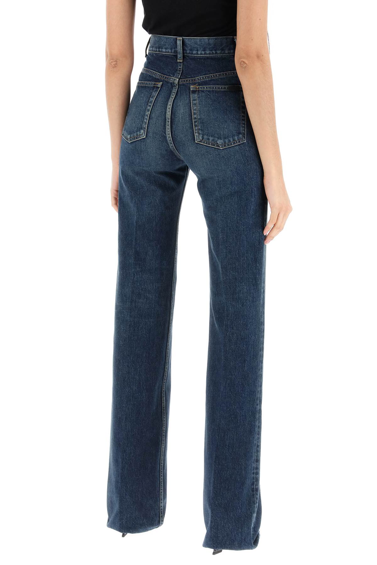 Shop Saint Laurent Wide-legged Clyde Jeans For A Comfortable In Blue