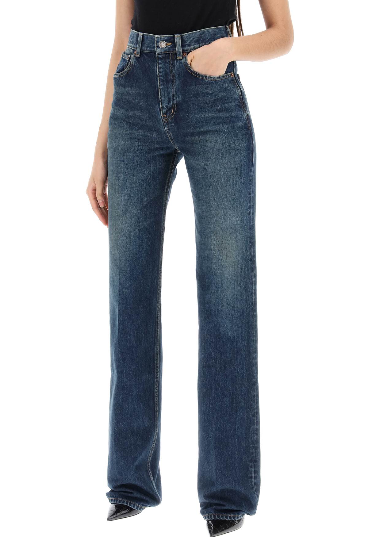 Shop Saint Laurent Wide-legged Clyde Jeans For A Comfortable In Blue