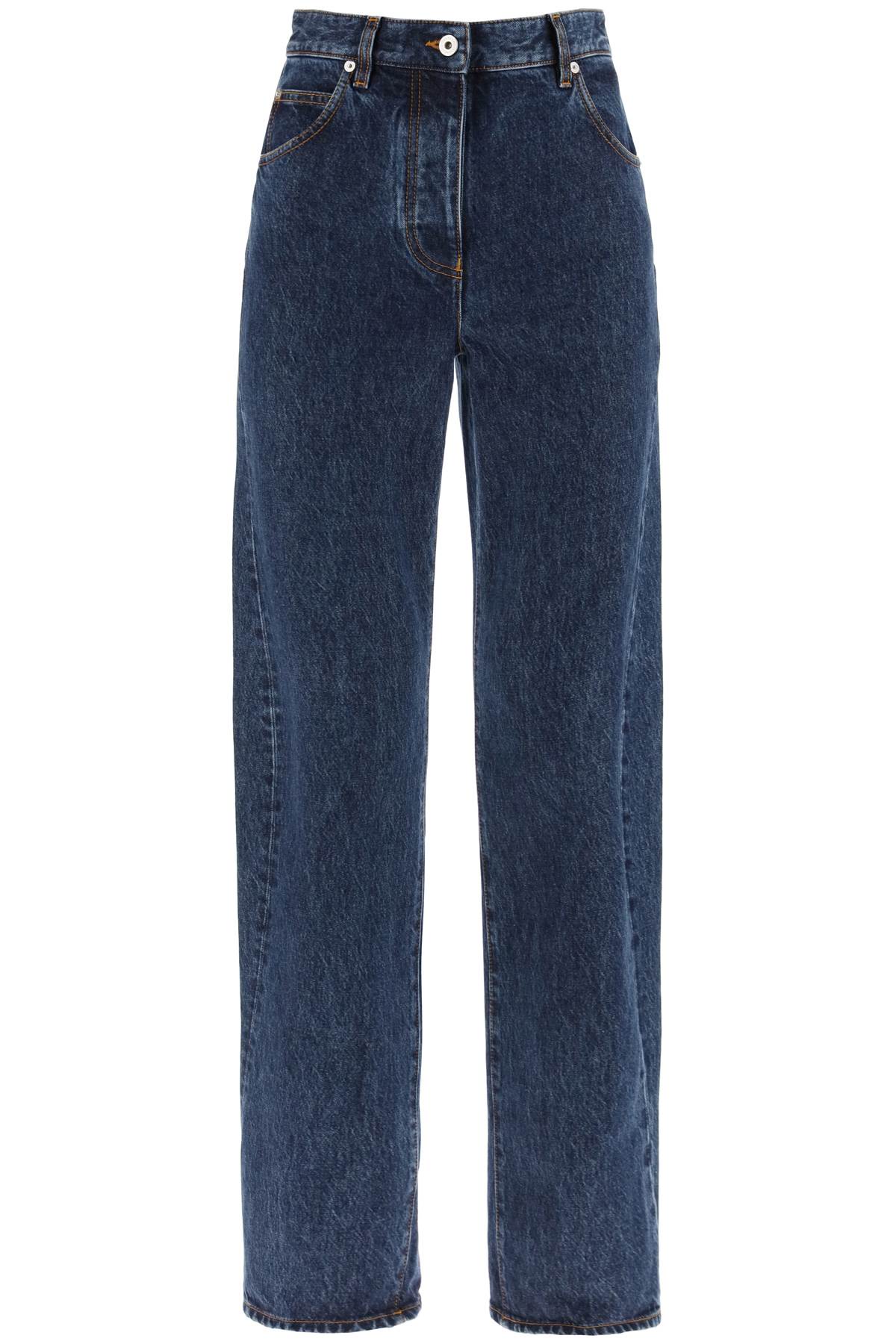 Ferragamo Jeans With Shaped Seams In Blue