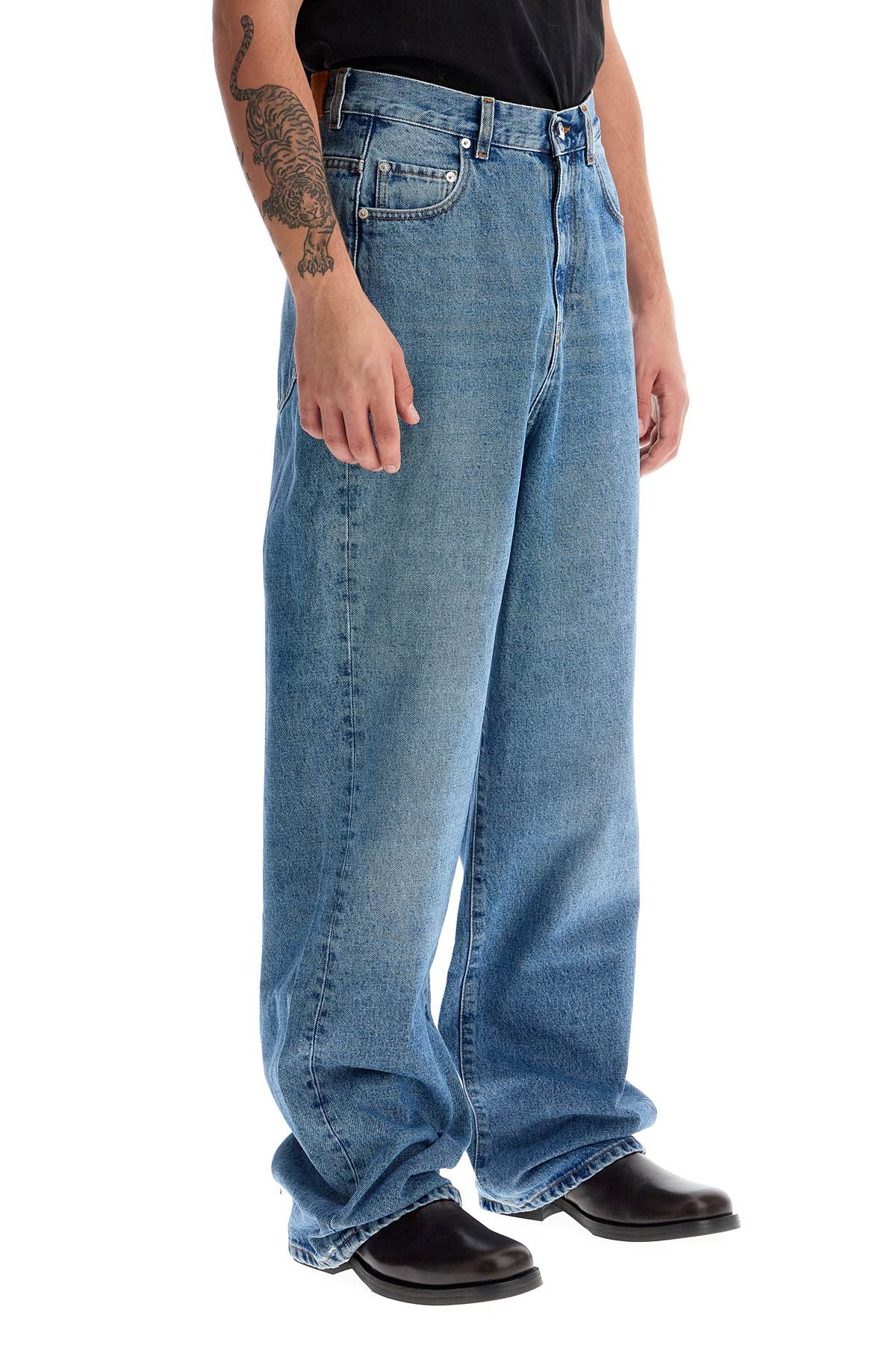 Shop Séfr Disco Cut Jeans With In Blue