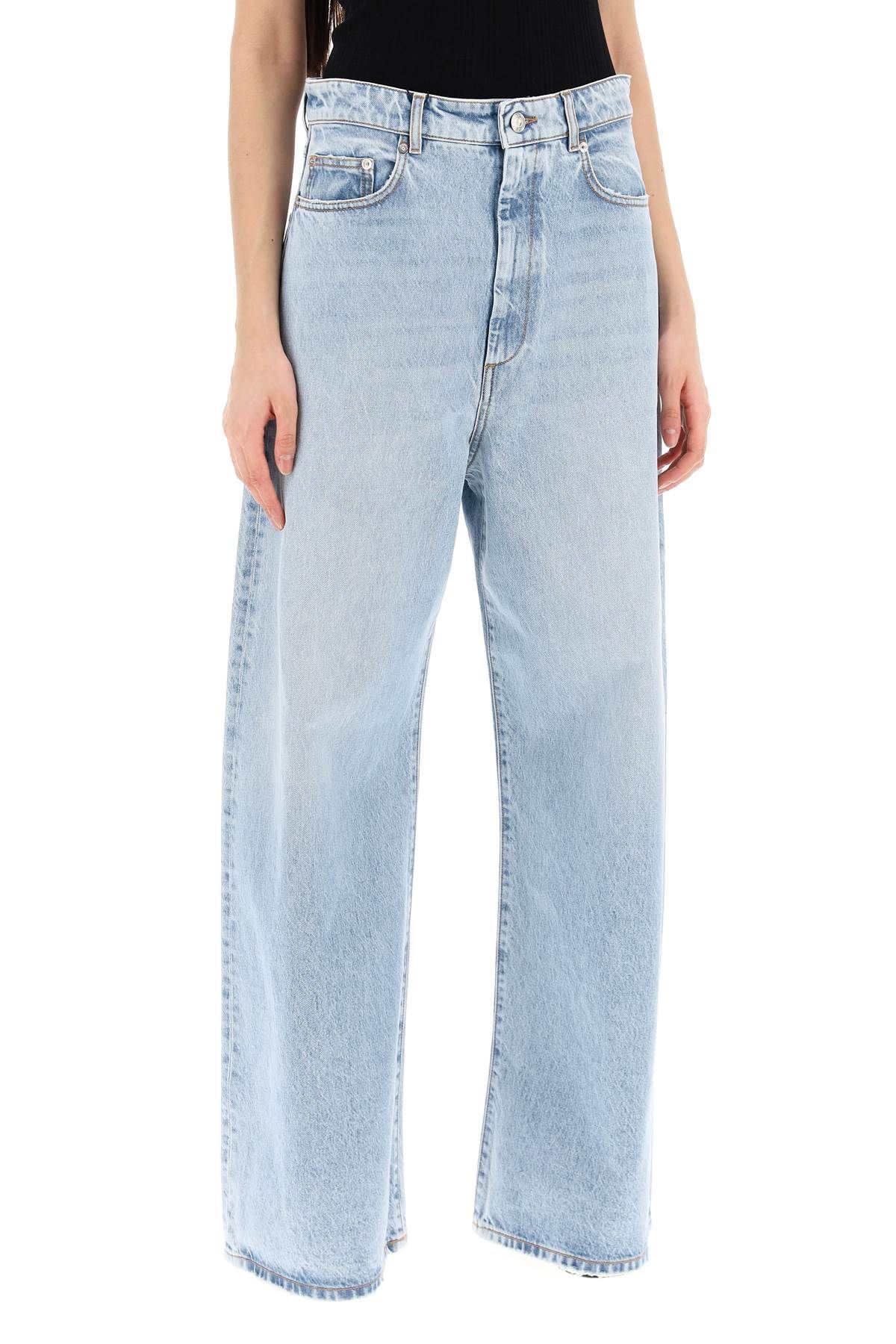Shop Sportmax Wide-legged Angri Jeans For A In Light Blue