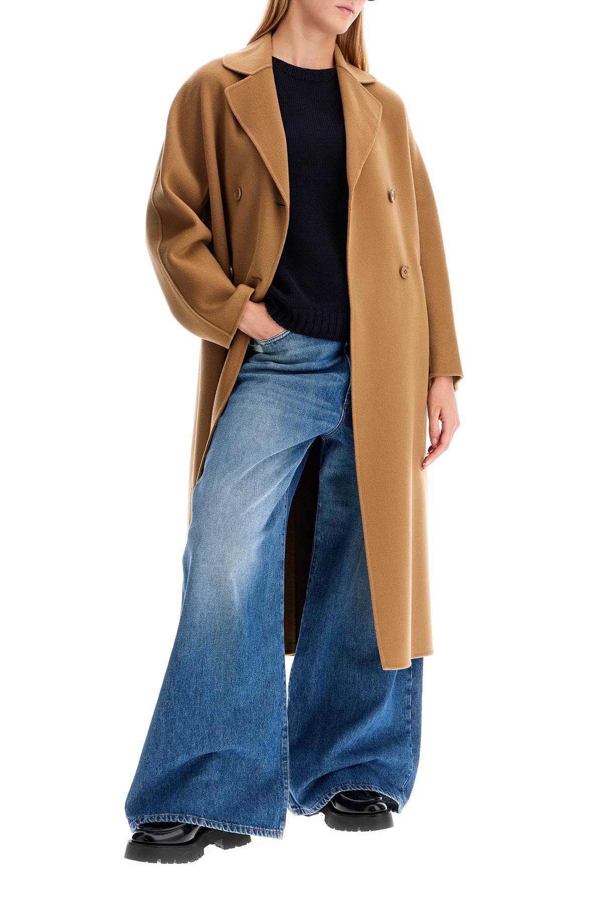 Shop Sportmax Oversized Five-pocket Jeans In Blue