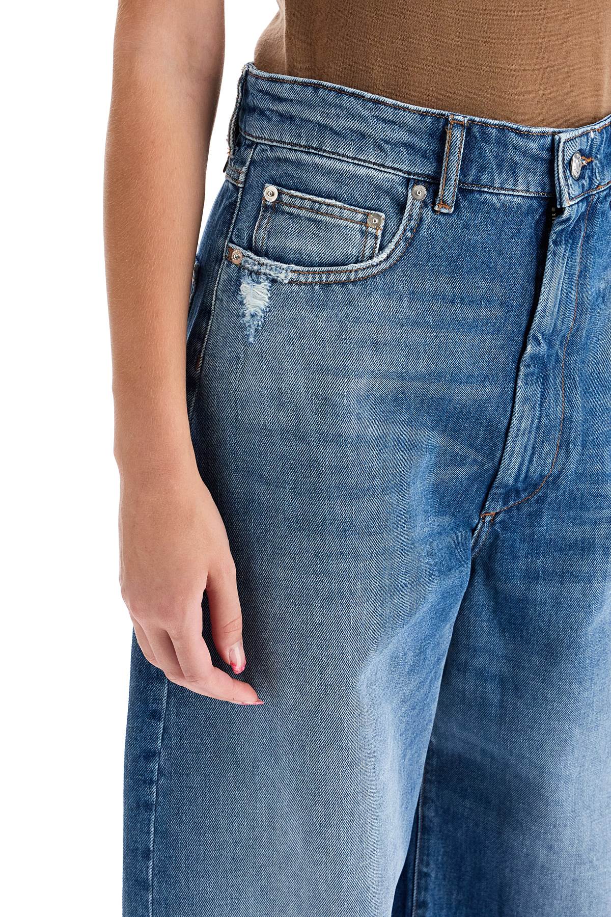 Shop Sportmax Oversized Five-pocket Jeans In Blue