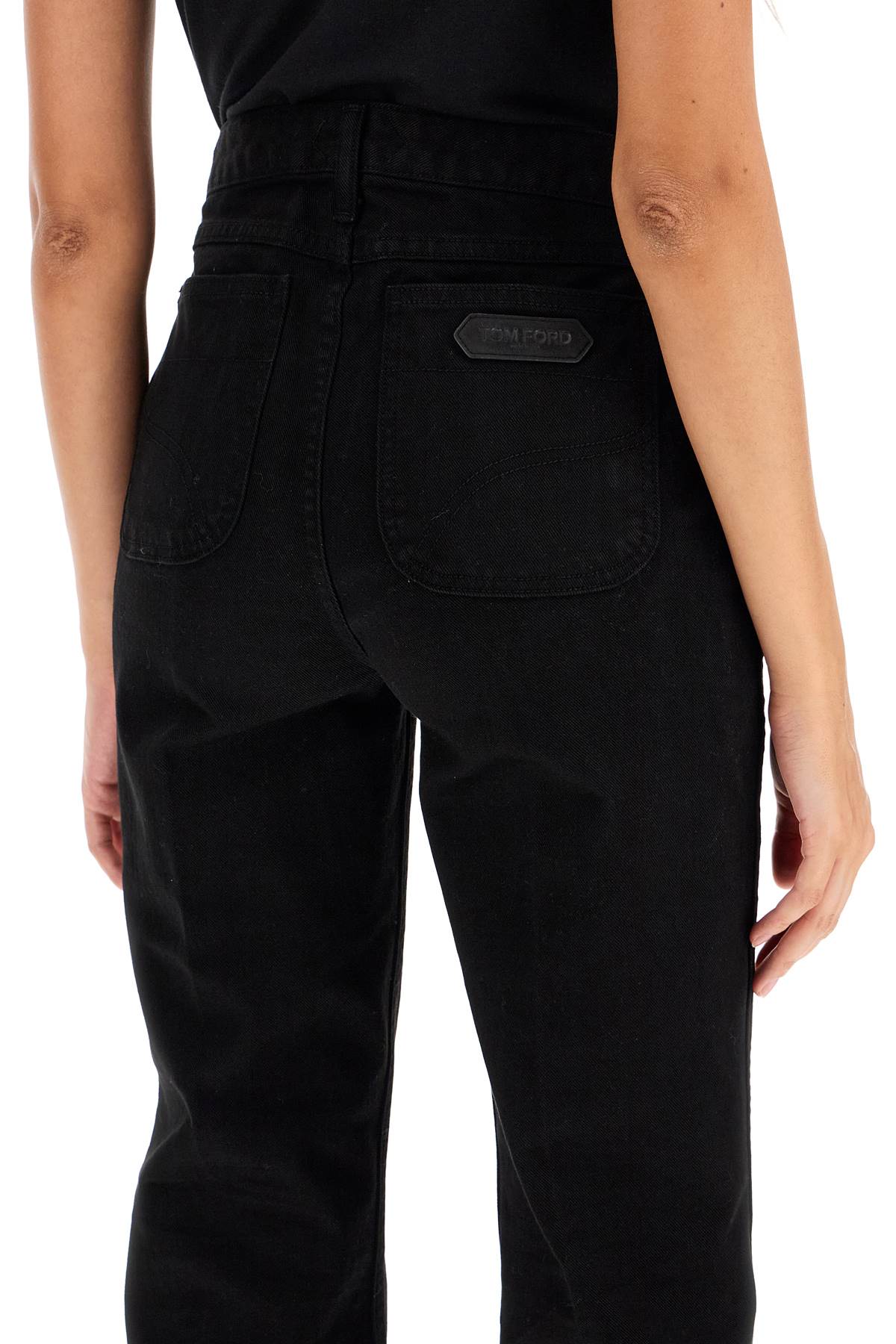 Shop Tom Ford Bootcut Jeans In Black