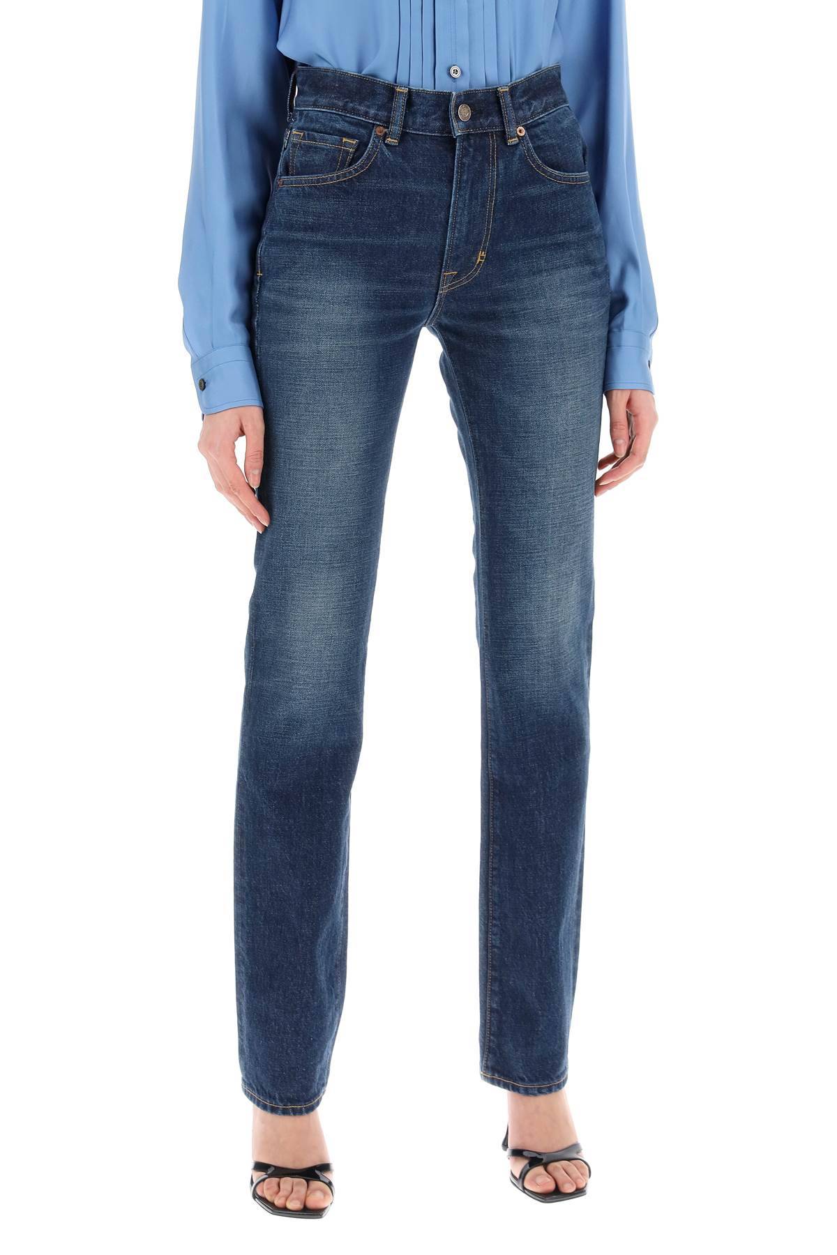 Shop Tom Ford "jeans With Stone Wash Treatment In Blue