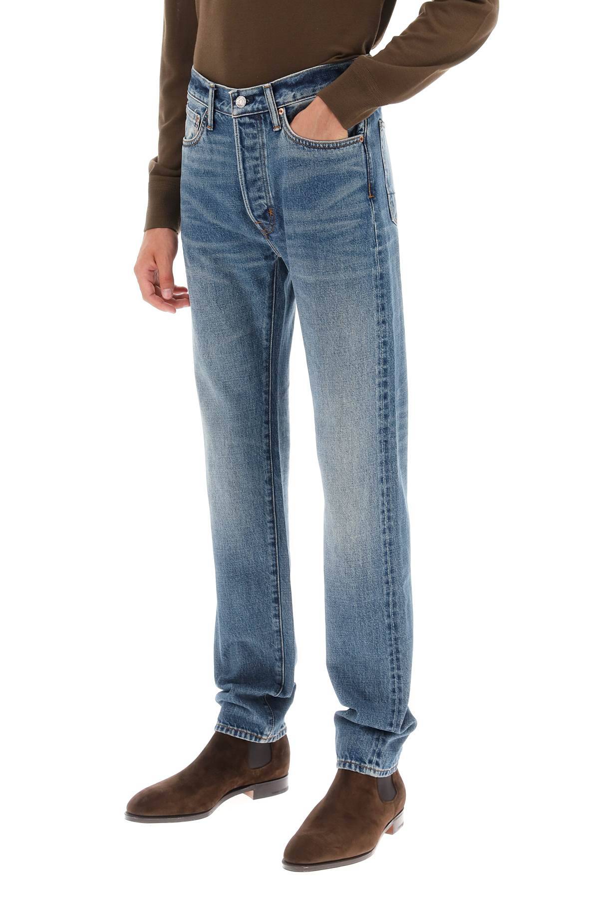 Shop Tom Ford Regular Fit Jeans In Blue