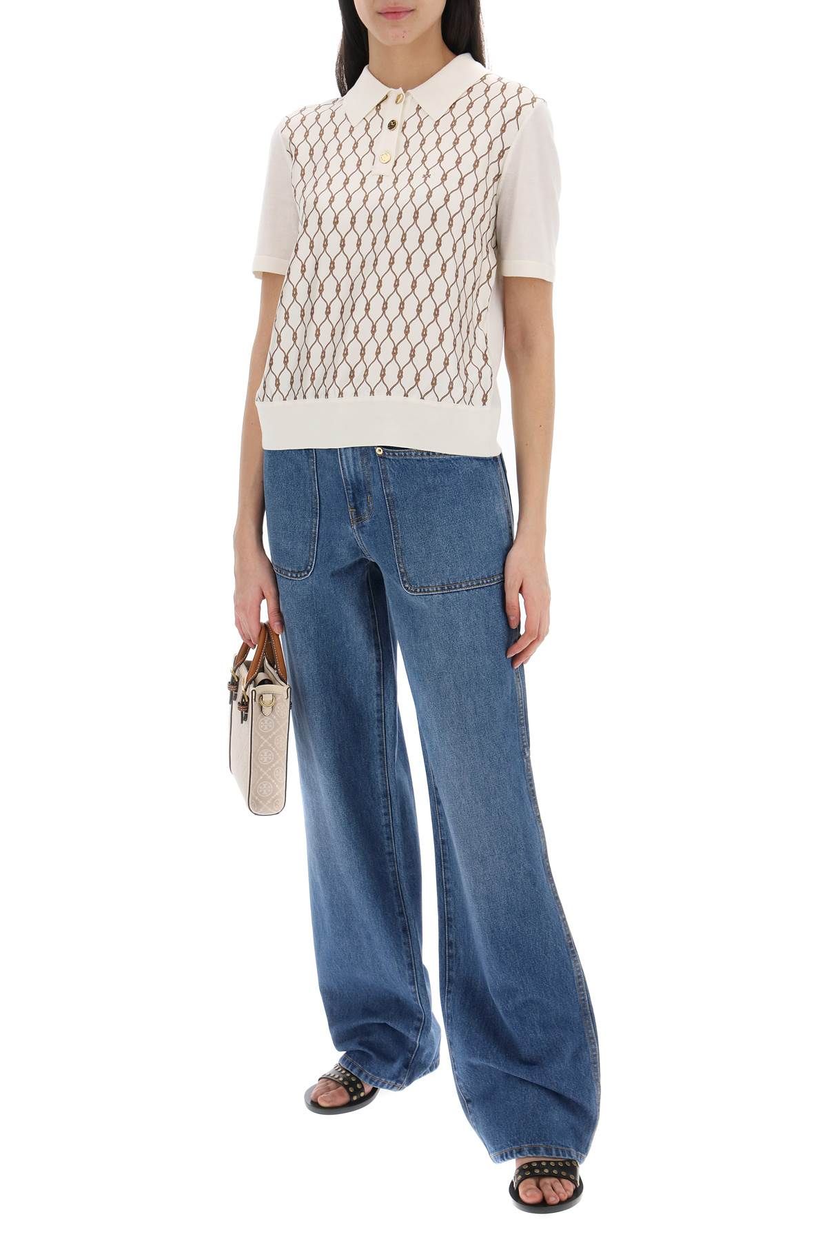 Shop Tory Burch High-waisted Cargo Style Jeans In In Blue