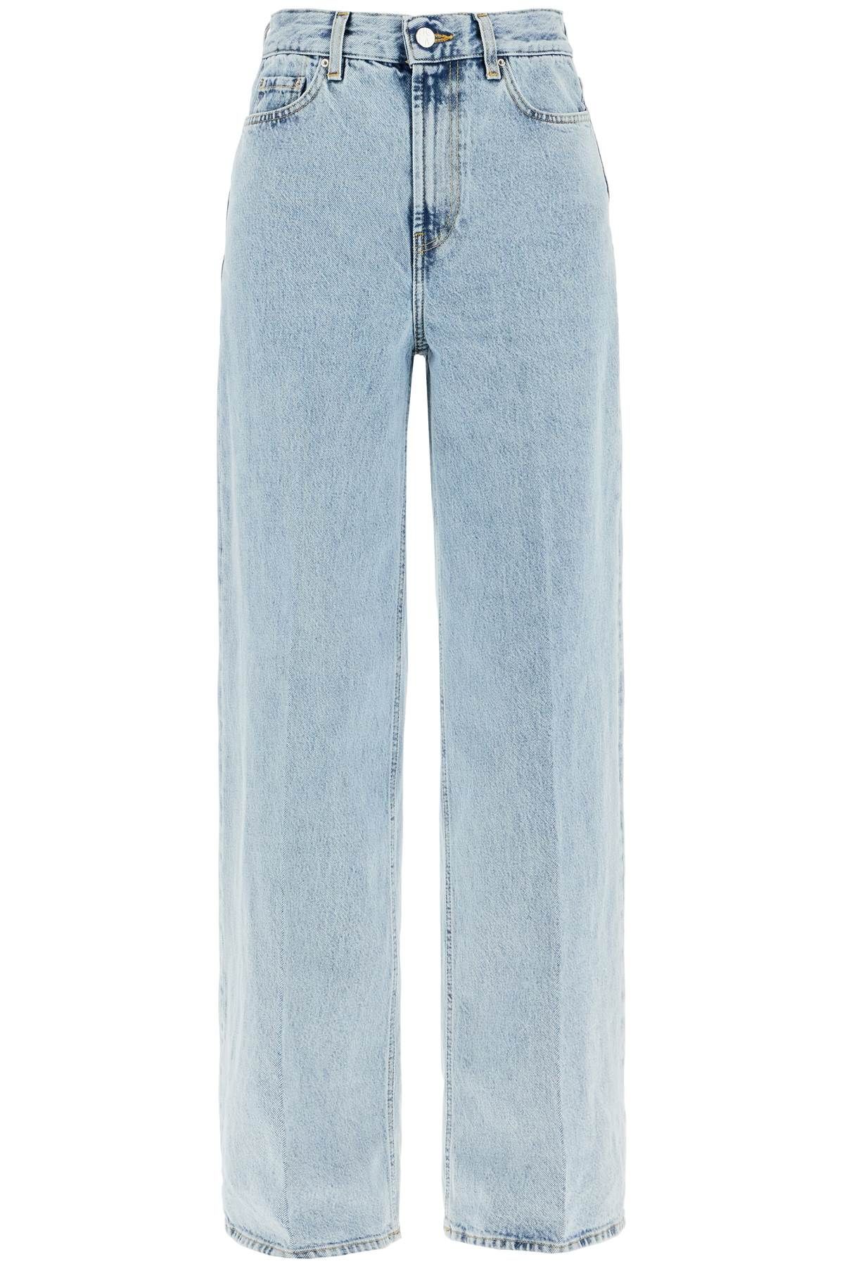 Shop Totême Wide Leg Jeans In Organic Cotton In Blue