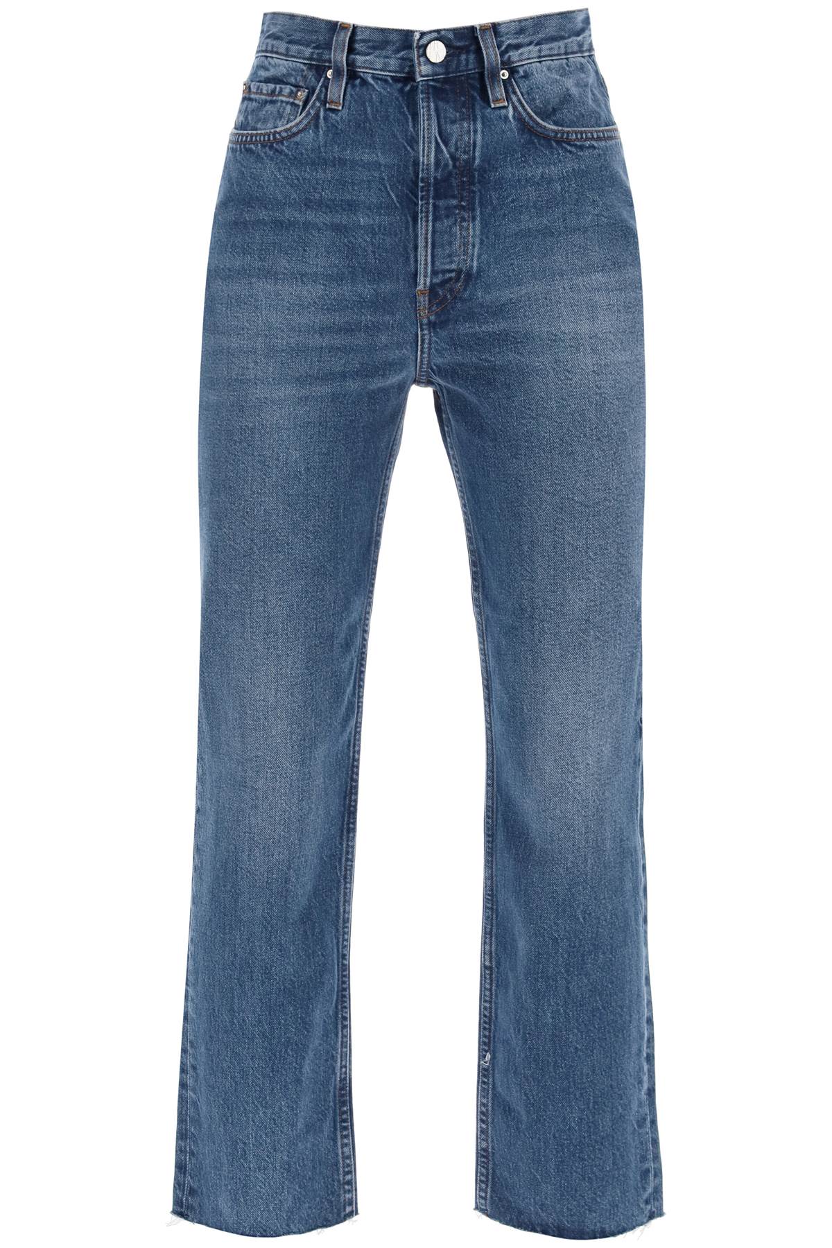 Shop Totême Classic Cut Jeans In Blue