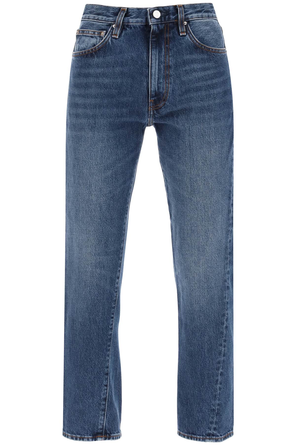 Shop Totême Twisted Seam Slim Jeans In Blue