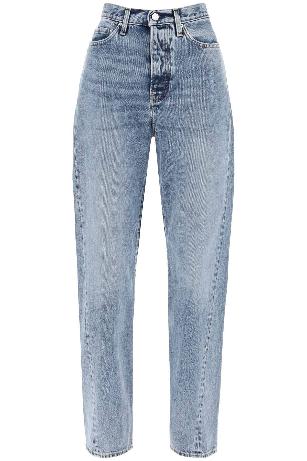 Shop Totême Twisted Seam Straight Jeans In Blue