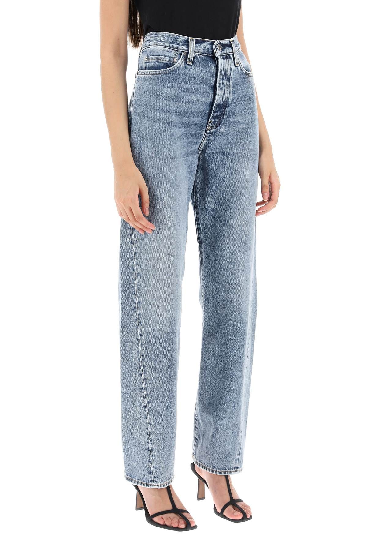 Shop Totême Twisted Seam Straight Jeans In Blue