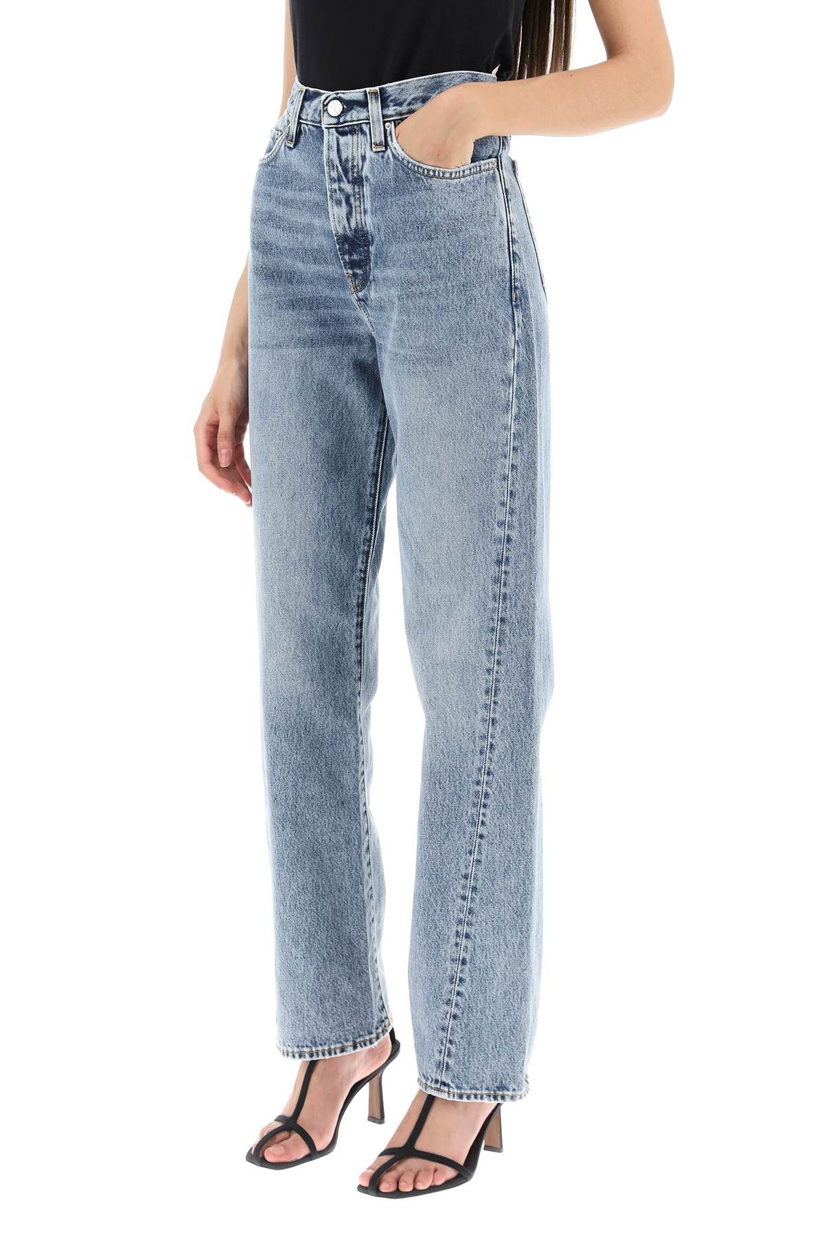 Shop Totême Twisted Seam Straight Jeans In Blue