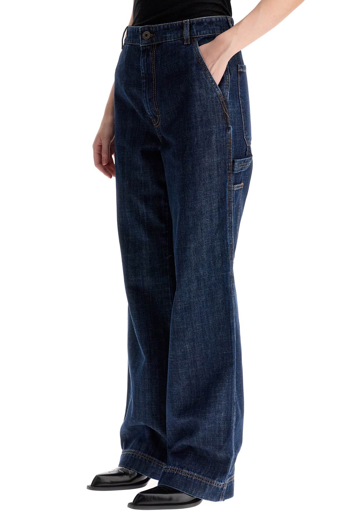 Shop Weekend Max Mara Davina Cargo Jeans In Blue