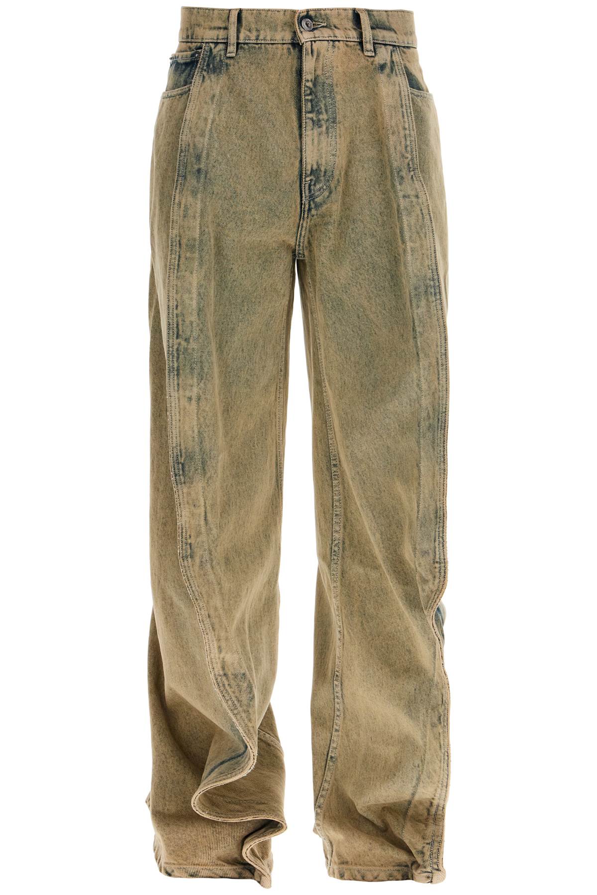 Shop Y/project Banana Jeans In Beige