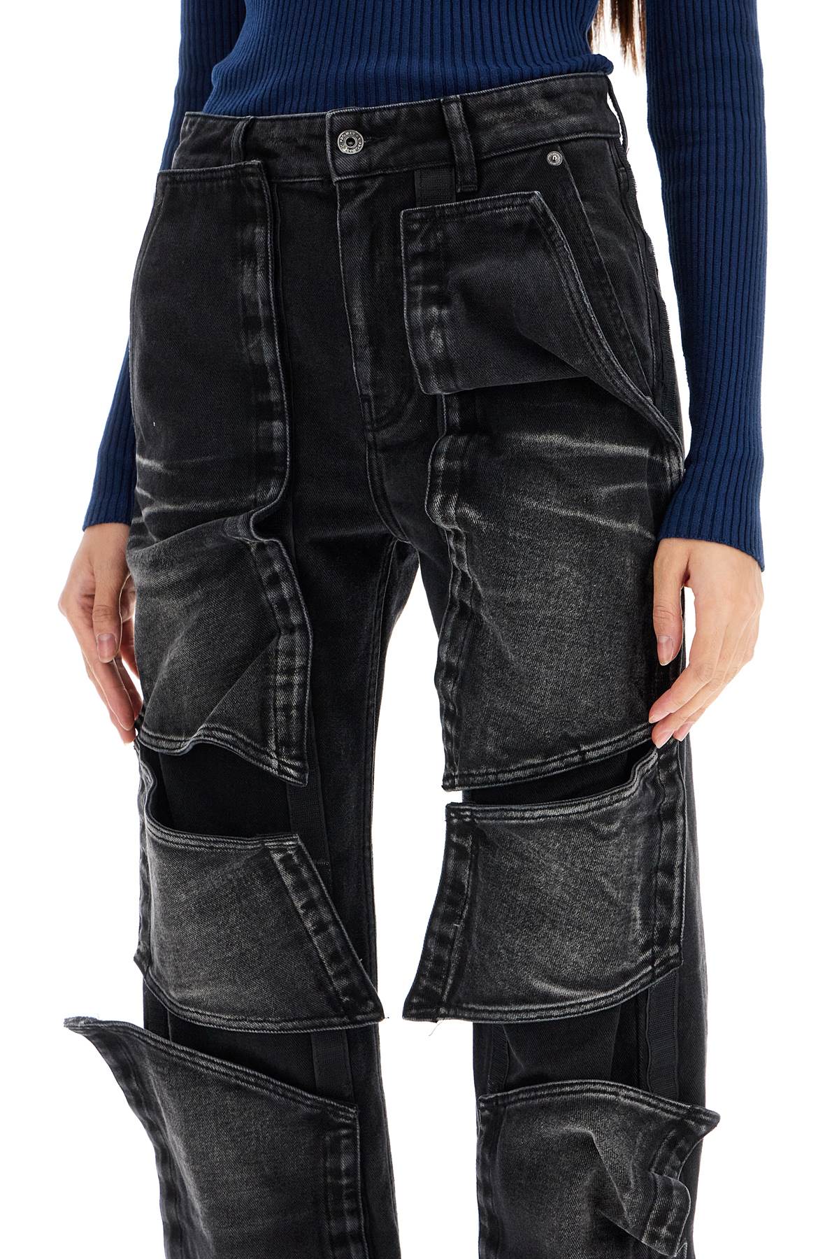 Shop Y/project Jeans With Velcro Panels In Black