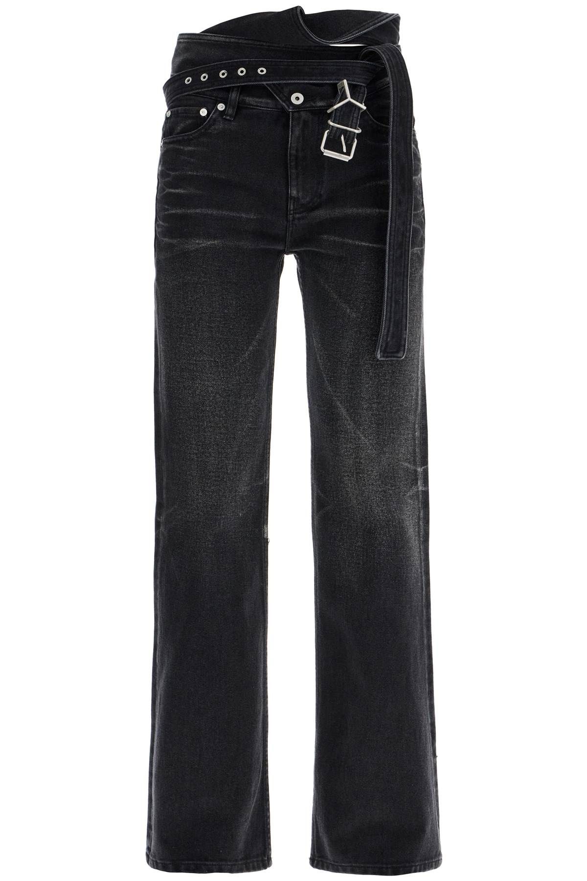 Shop Y/project Bootcut Jeans With Criss-cross In Black