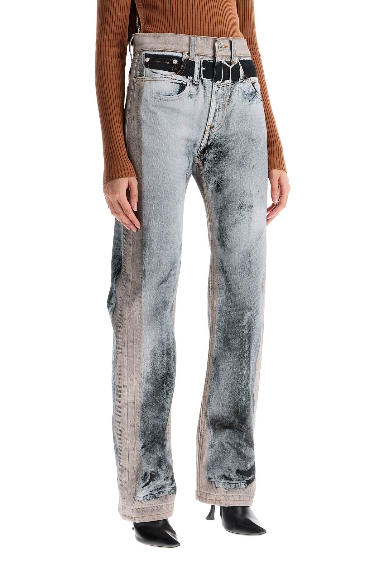 Shop Y/project Jeans With Trompe L' In Grey