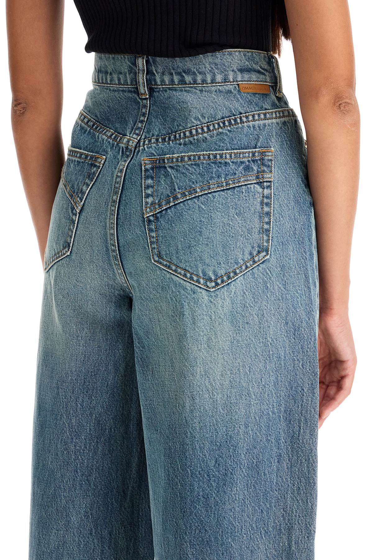 Shop Zimmermann Denim Barrel Sketch Illustr In Blue