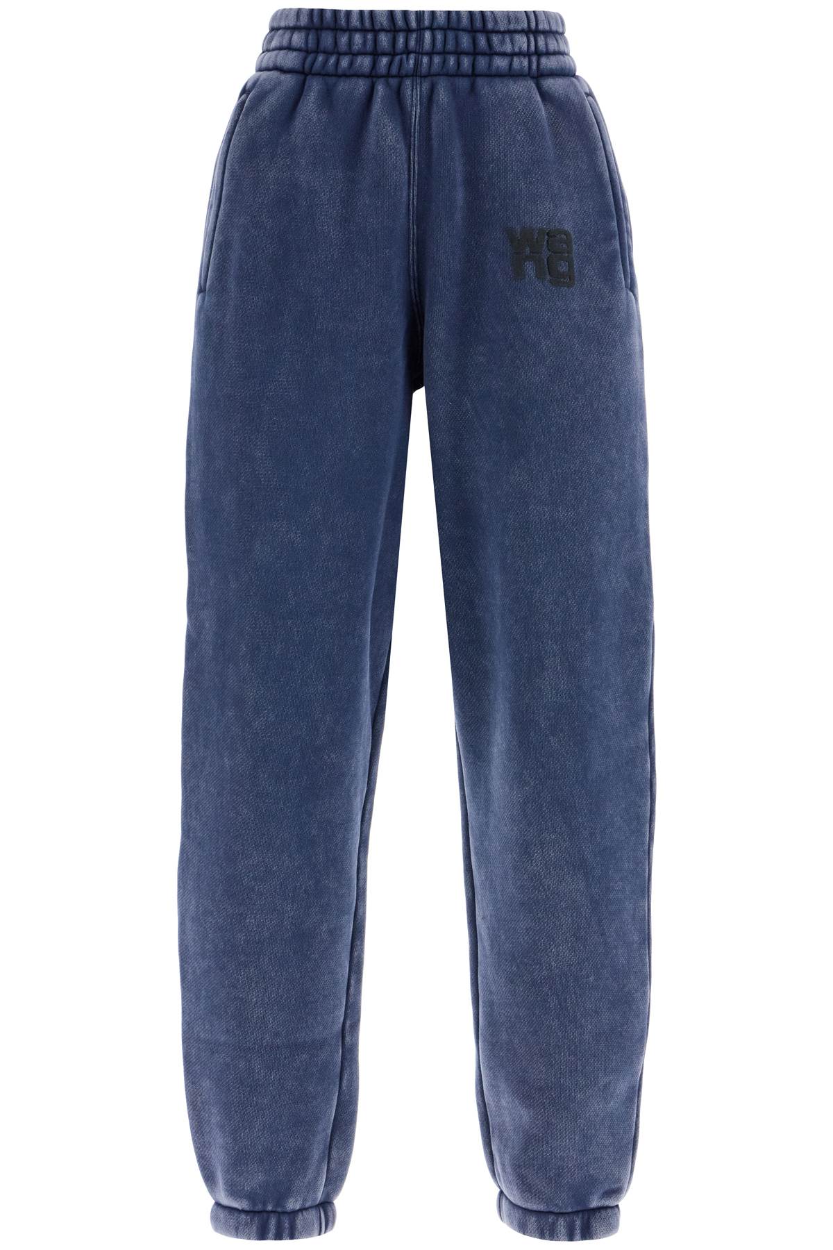 Shop Alexander Wang Faded Effect Sweatpants With Jogger In Blue