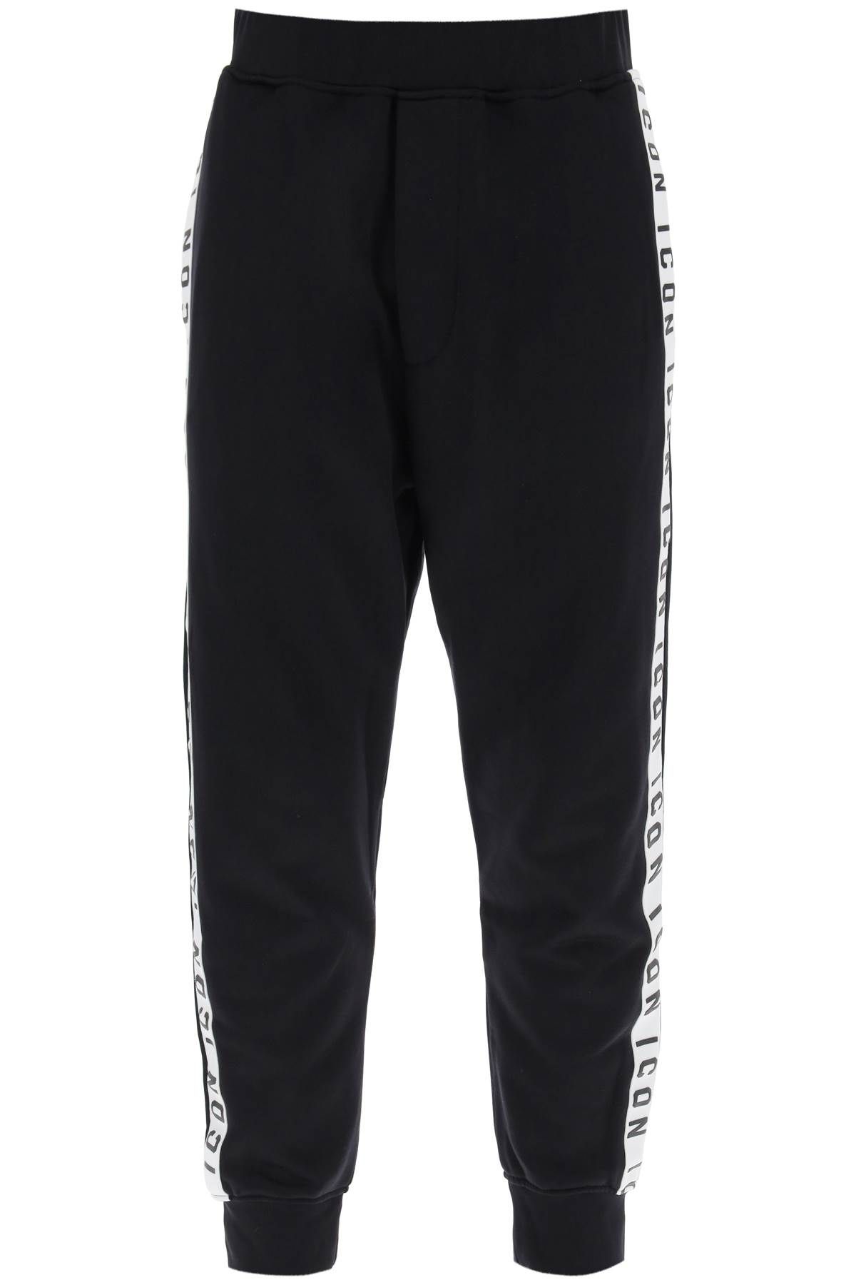 Shop Dsquared2 Dan Joggers With Icon Bands In Black