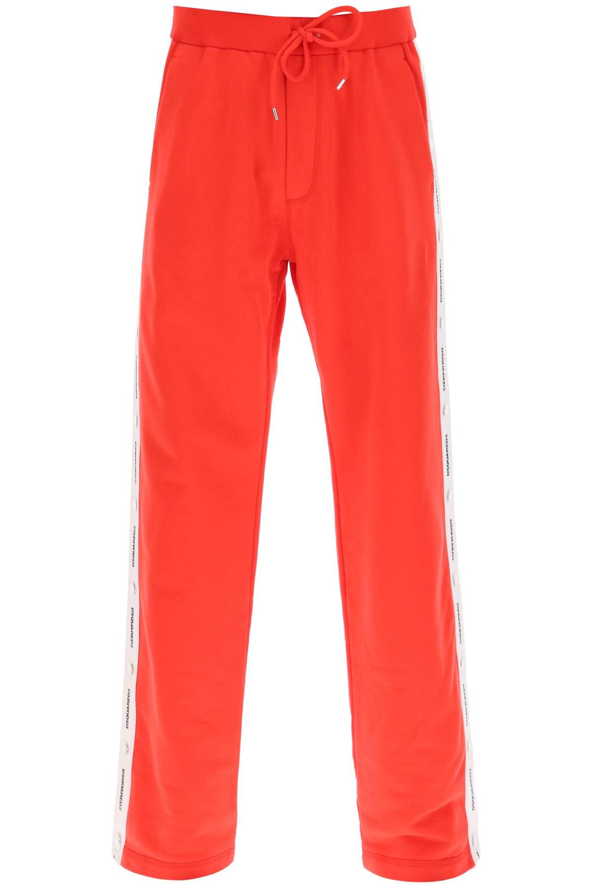 Shop Dsquared2 Burbs Logo Band Sweatpants In Red