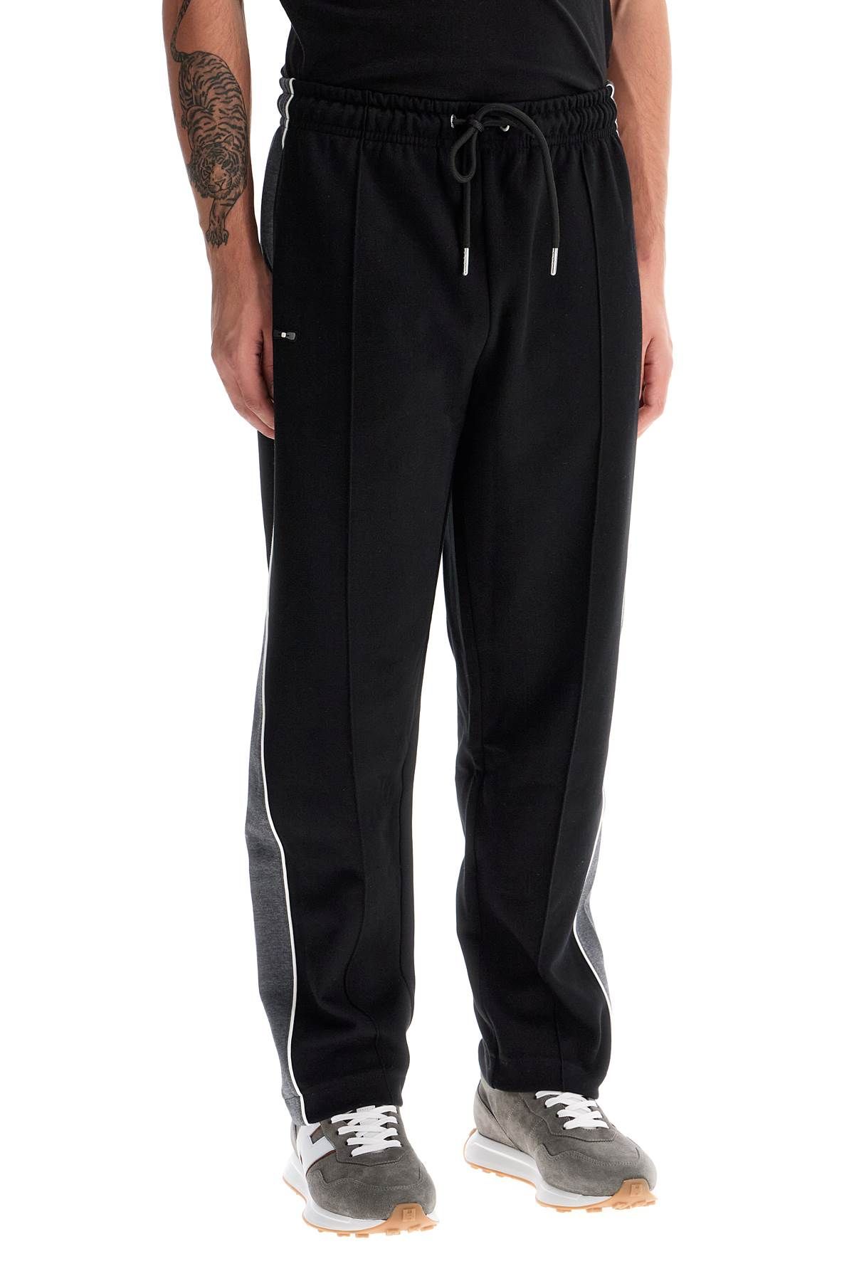 Shop Eden Park Joggers With Side Stripes In Black