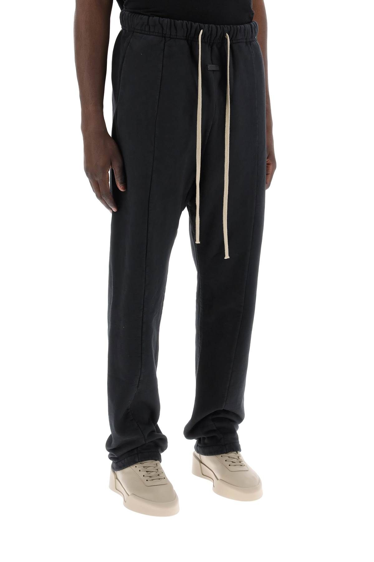Shop Fear Of God "brushed Cotton Joggers For In Black