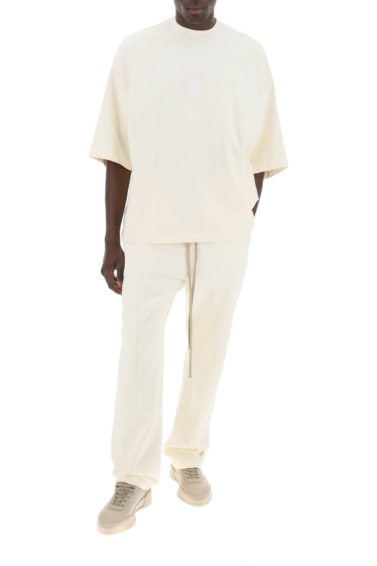 Shop Fear Of God "brushed Cotton Joggers Forum In White