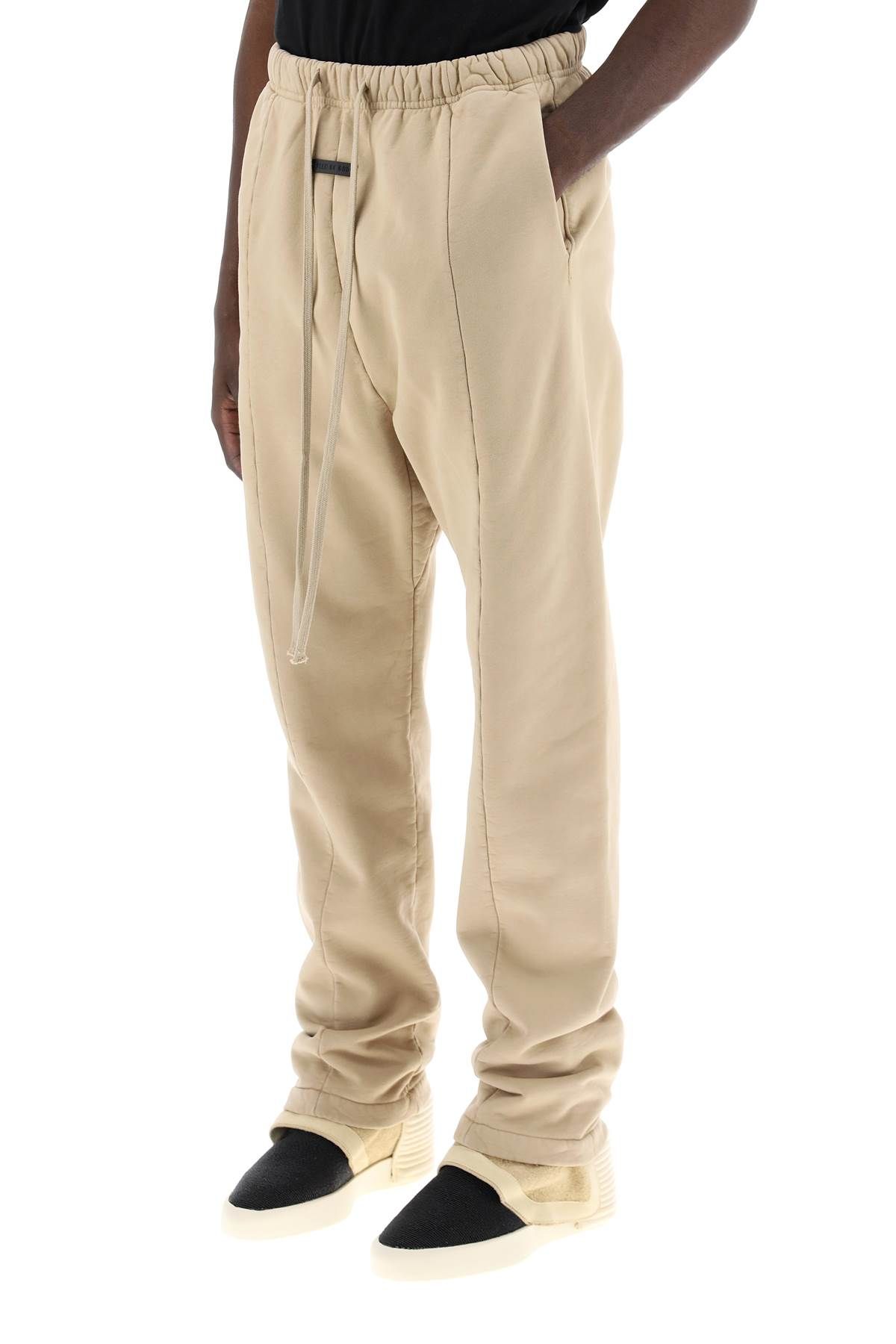 Shop Fear Of God "brushed Cotton Joggers For In Neutro