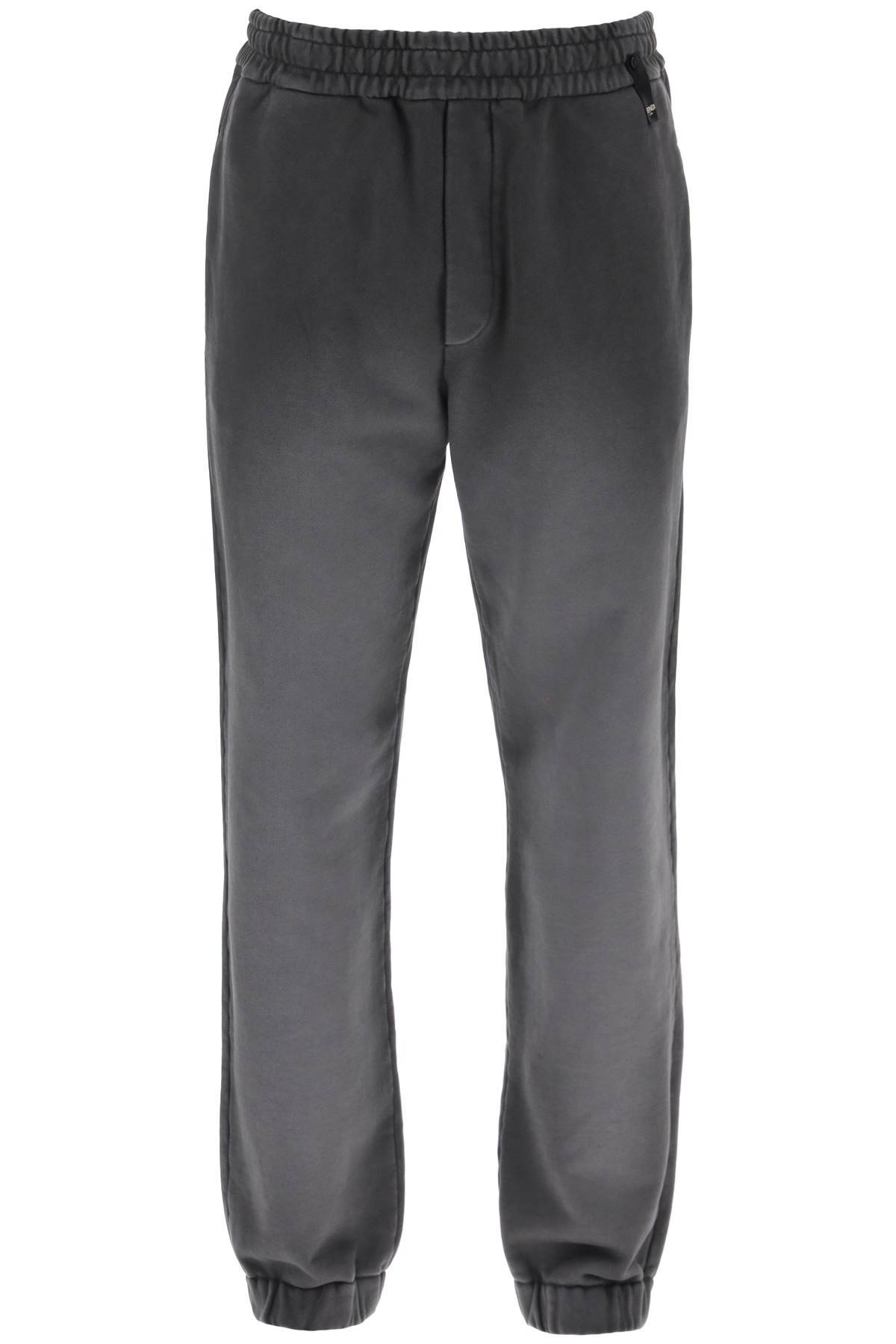 Fendi Joggers In Washed Cotton In Grey